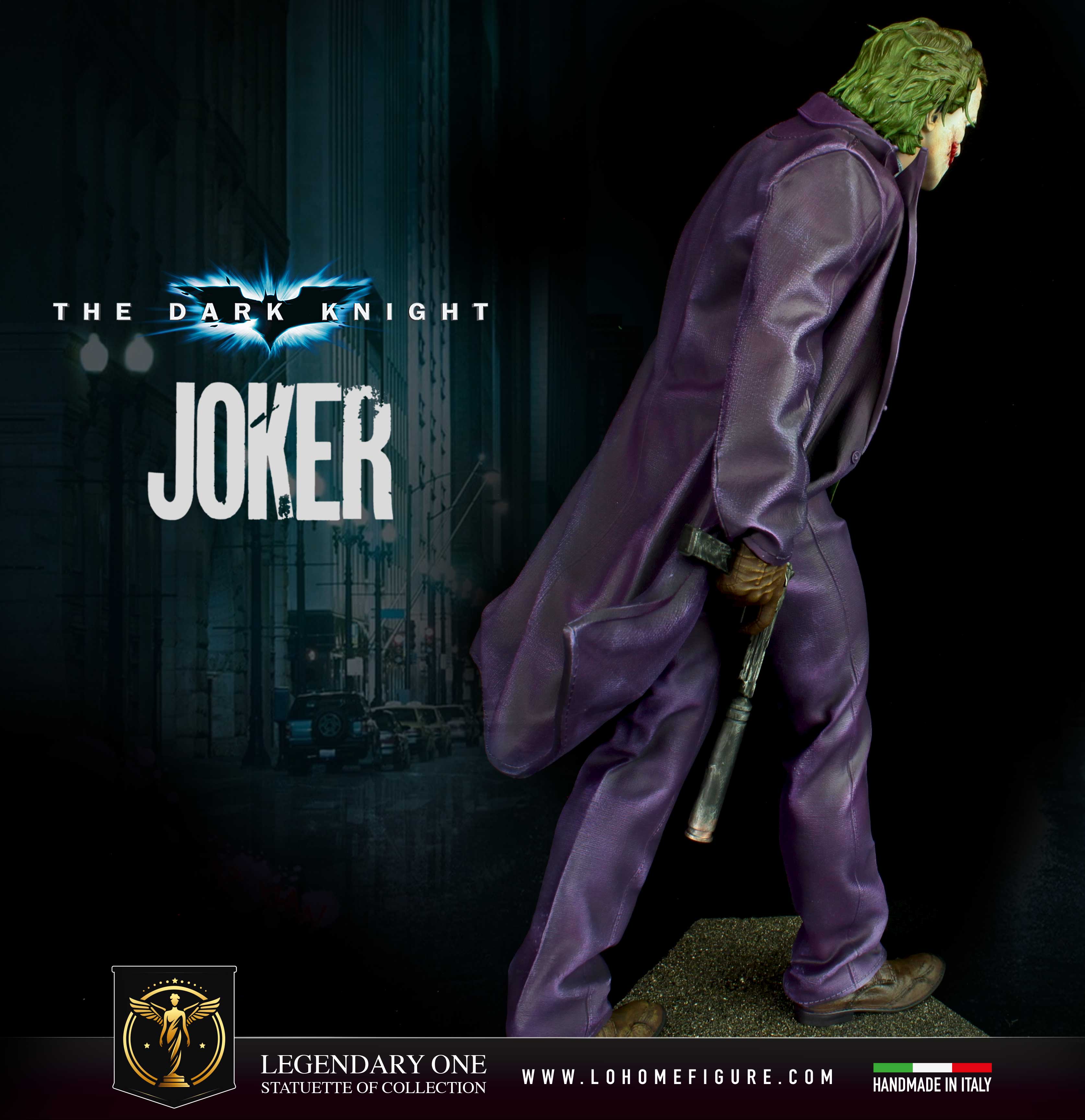 Joker Statua da Collezione – Batman Figure The Dark Knight - Heath Ledger Real Cinematic Color - scala 1:4