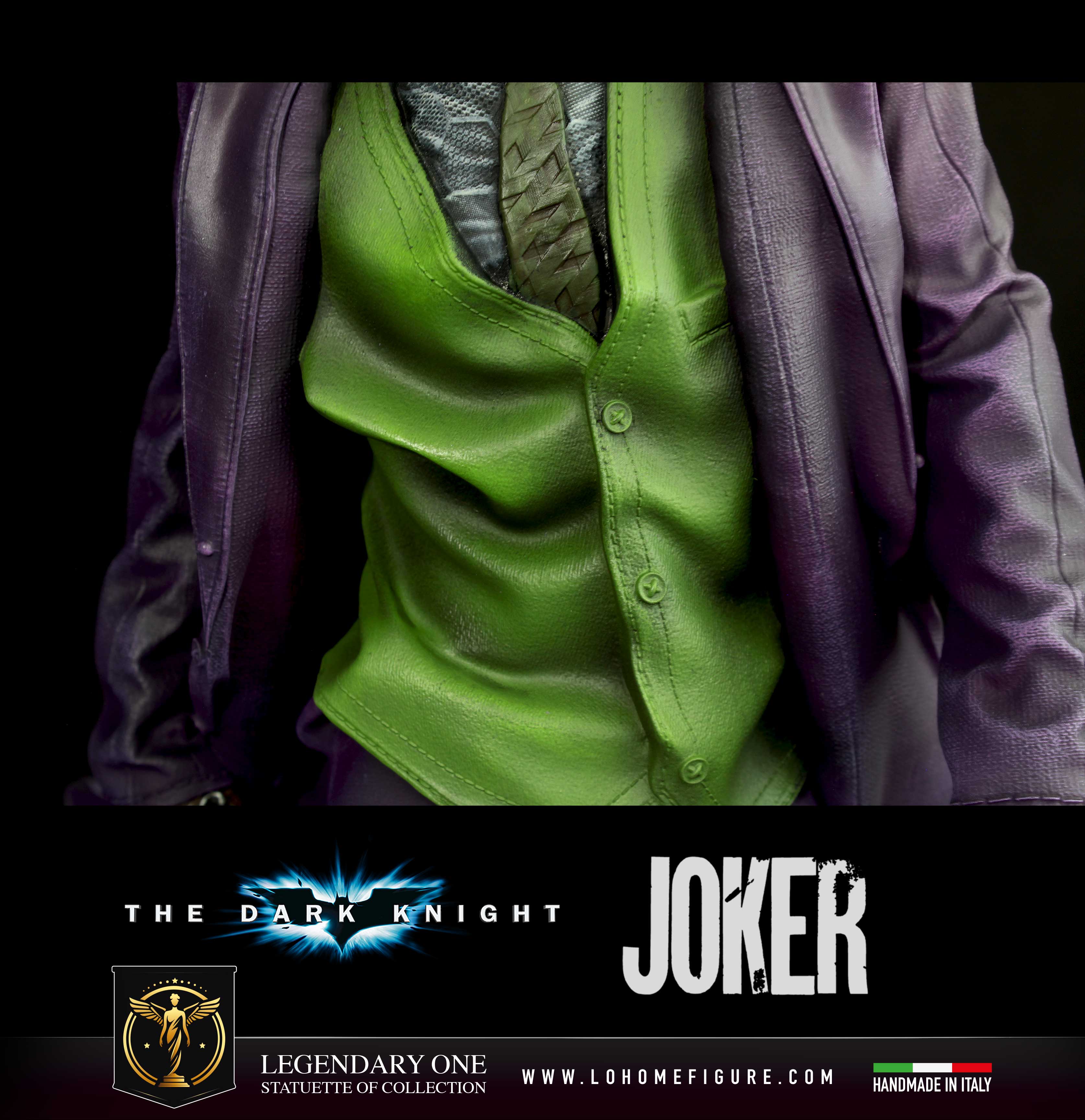 Joker Statua da Collezione – Batman Figure The Dark Knight - Heath Ledger Real Cinematic Color - scala 1:4