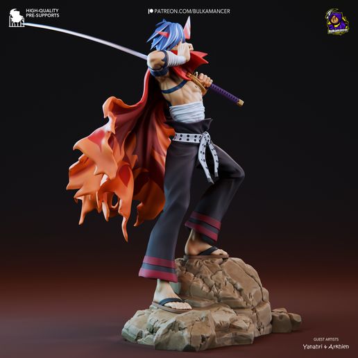 Kamina Gurren Lagann statua da collezione IceBreaker Series