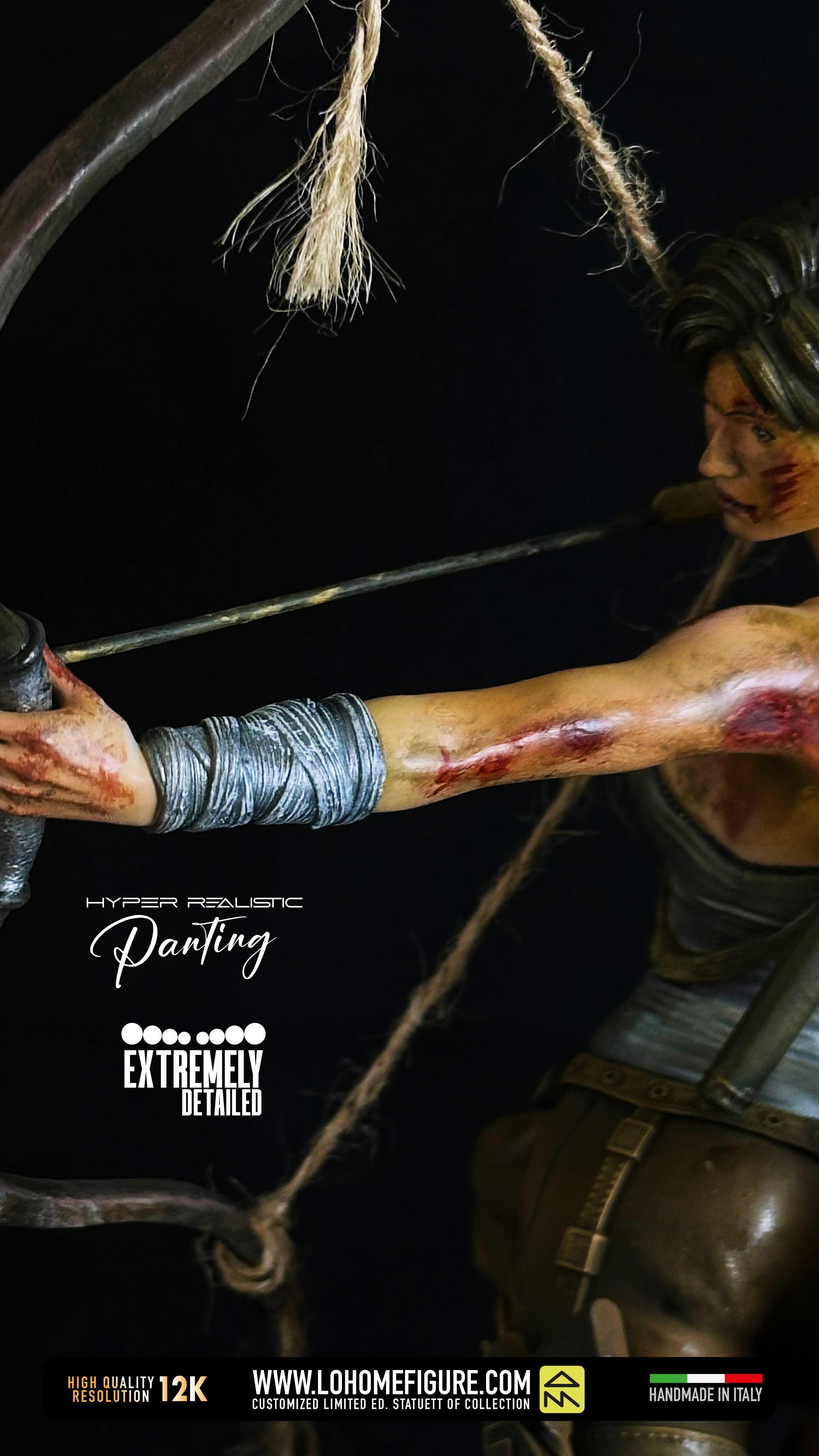 Lara Croft Statua da Collezione - Tomb Rider Figure esclusiva - Real Game Color - scala 1:4