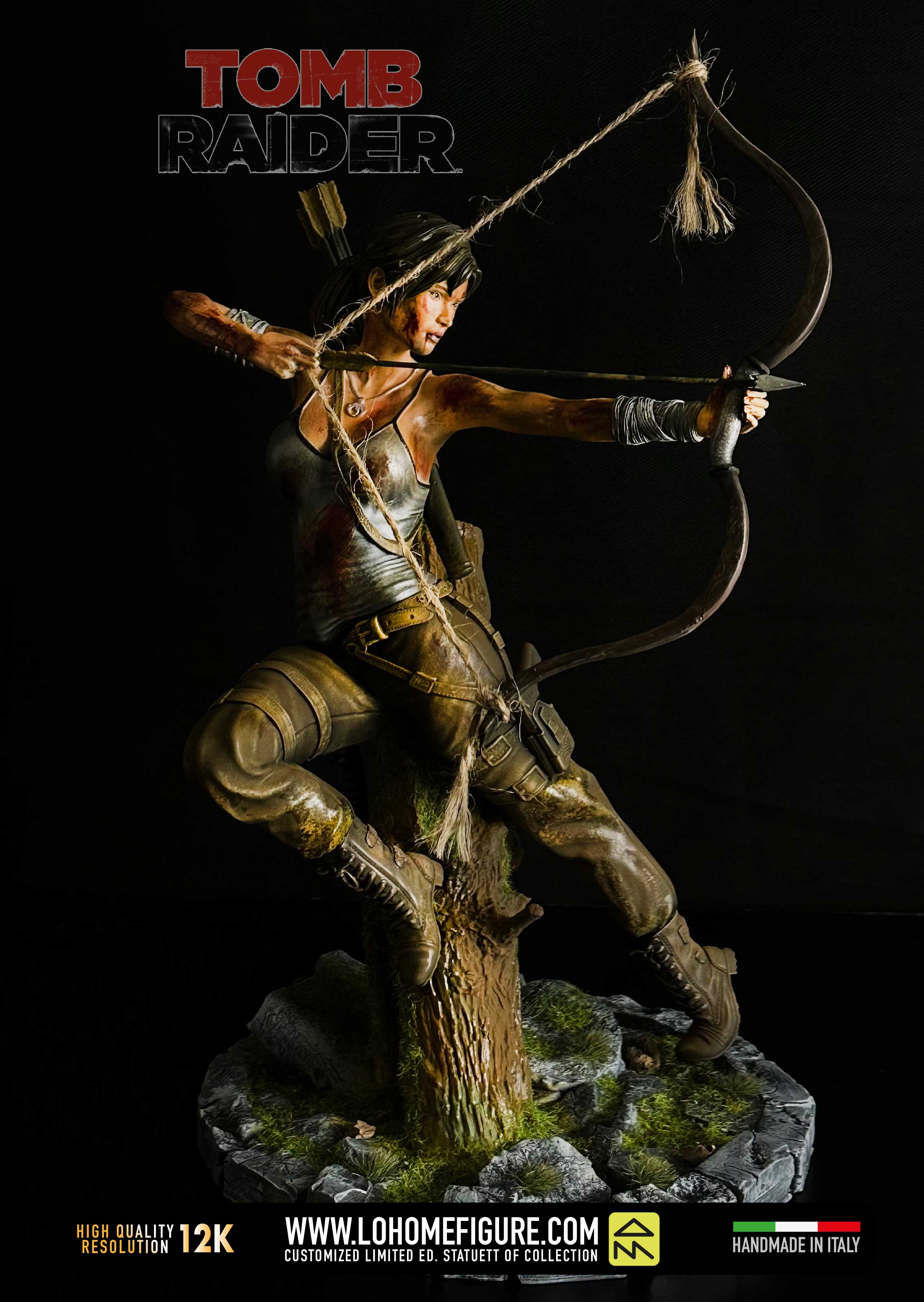 Lara Croft Statua da Collezione - Tomb Rider Figure esclusiva - Real Game Color - scala 1:4
