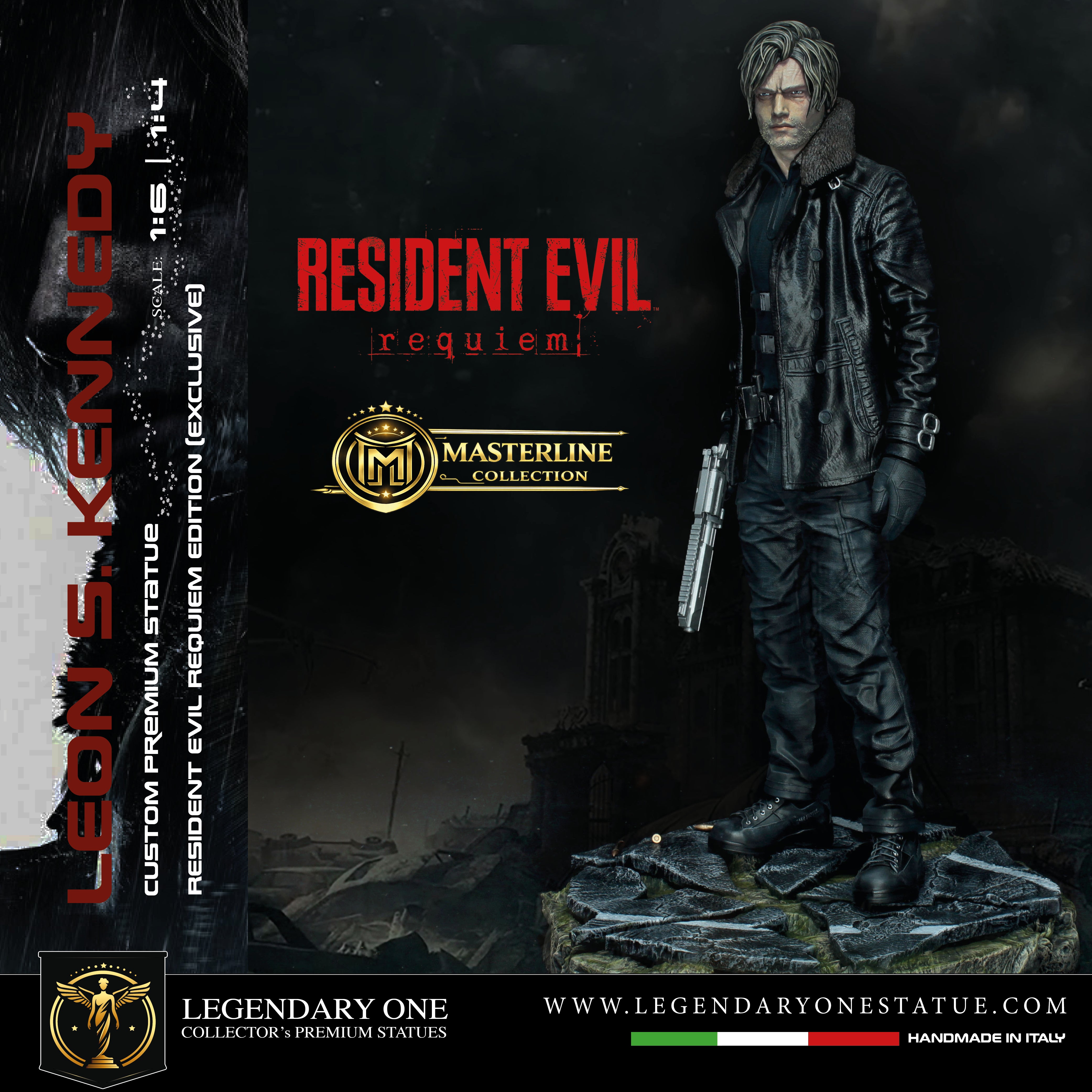 Leon S. Kennedy Statua da Collezione Esclusiva - Resident Evil Requiem Edition - Real Game Color - scala 1:6 / 1:4