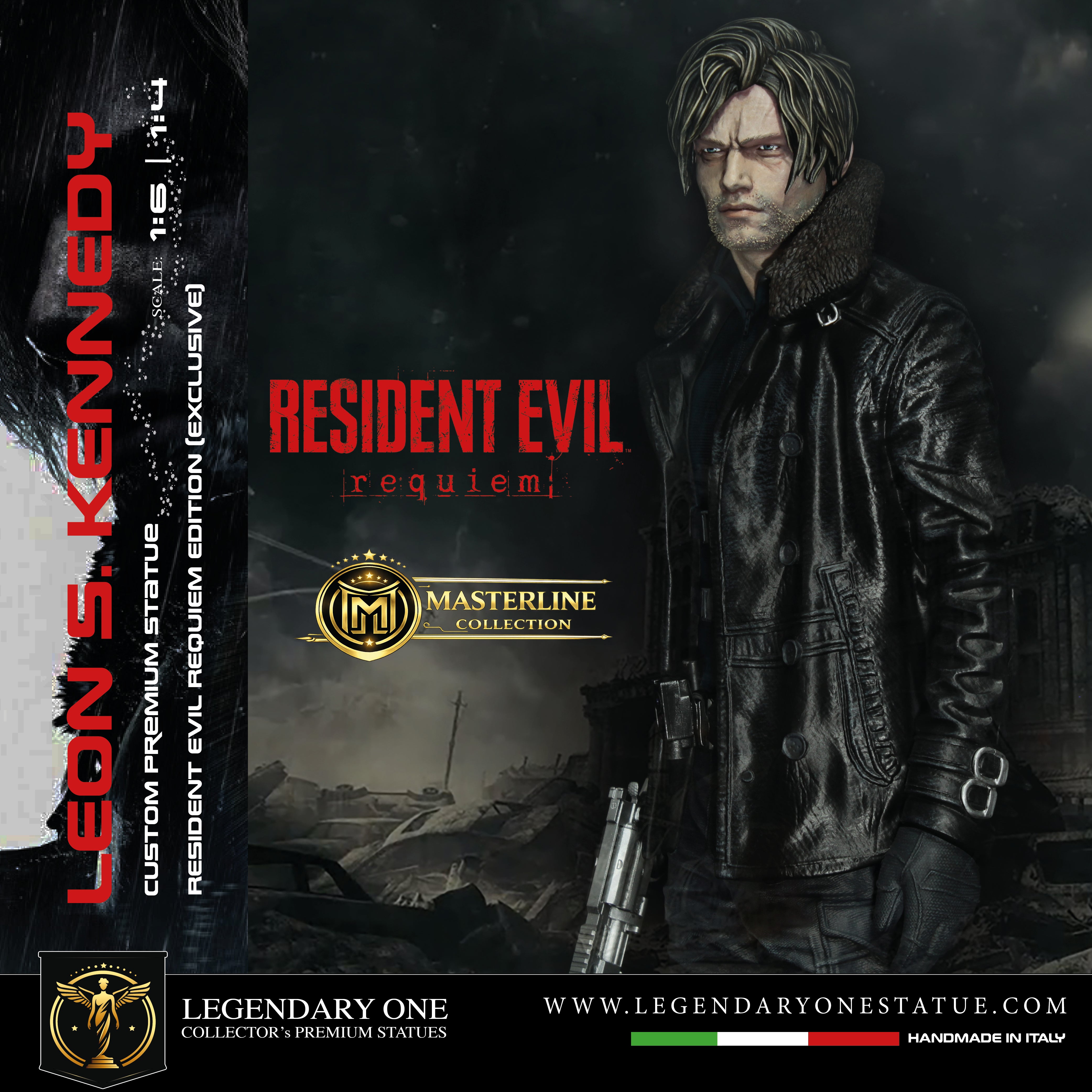 Leon S. Kennedy Statua da Collezione Esclusiva - Resident Evil Requiem Edition - Real Game Color - scala 1:6 / 1:4