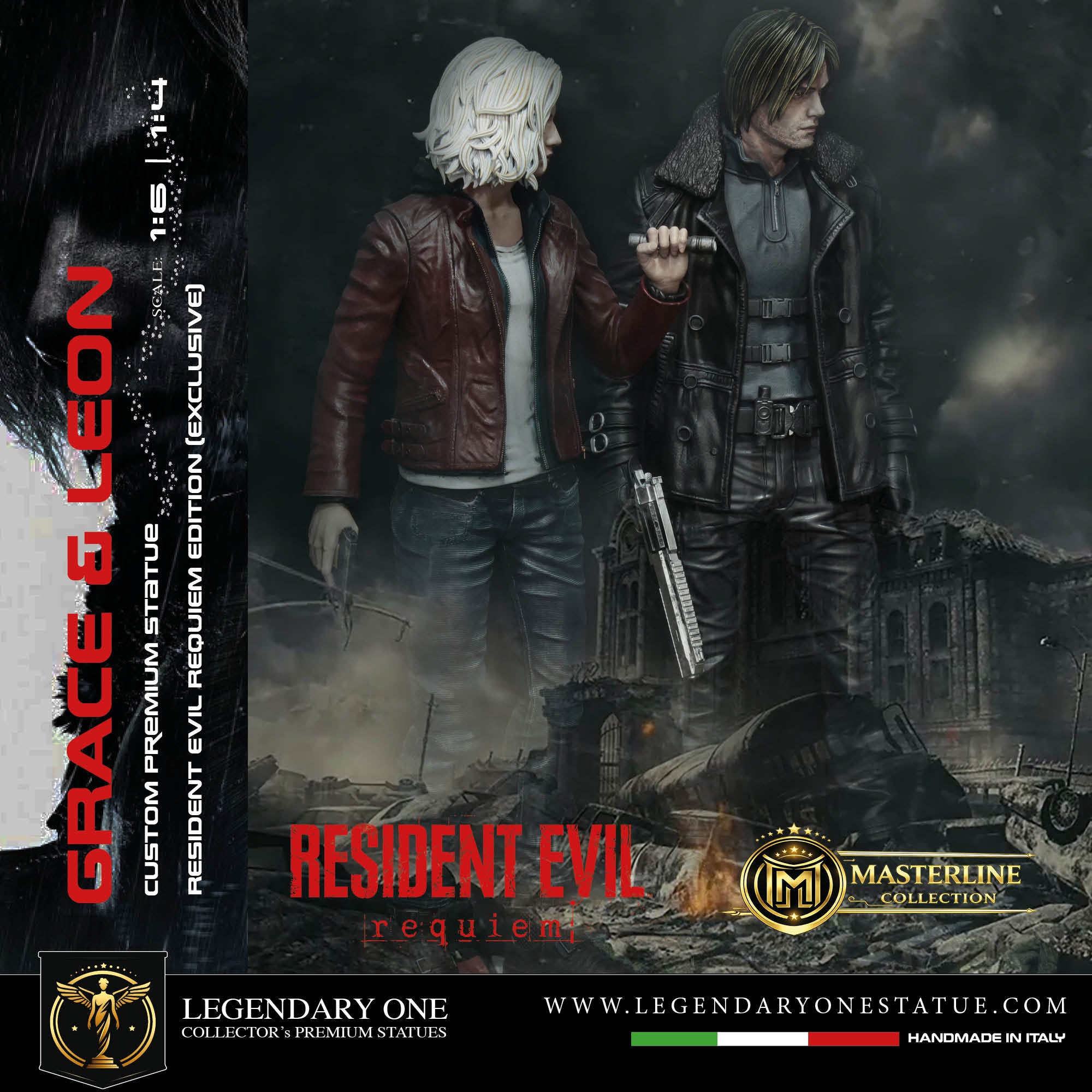 Leon S. Kennedy Statua da Collezione - Resident Evil Requiem Edition - Real Game Color - scala 1:6 / 1:4
