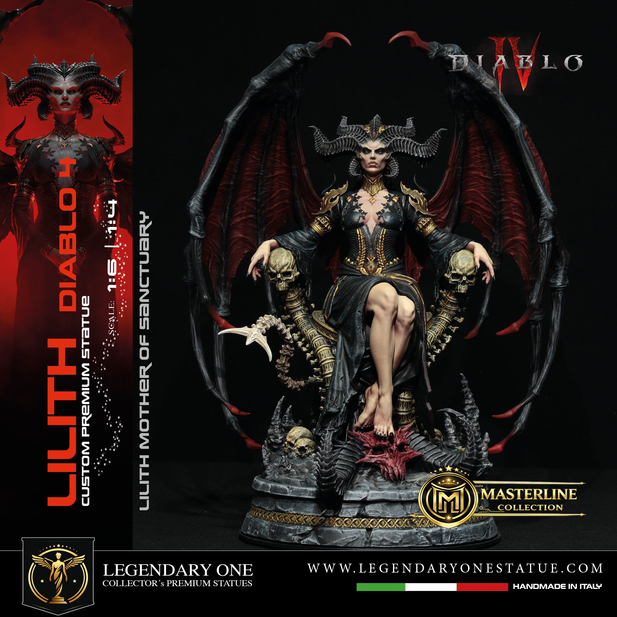 Lilith Statua da Collezione - Diablo IV Figure - Real Game Color - scala 1:6 / 1:4