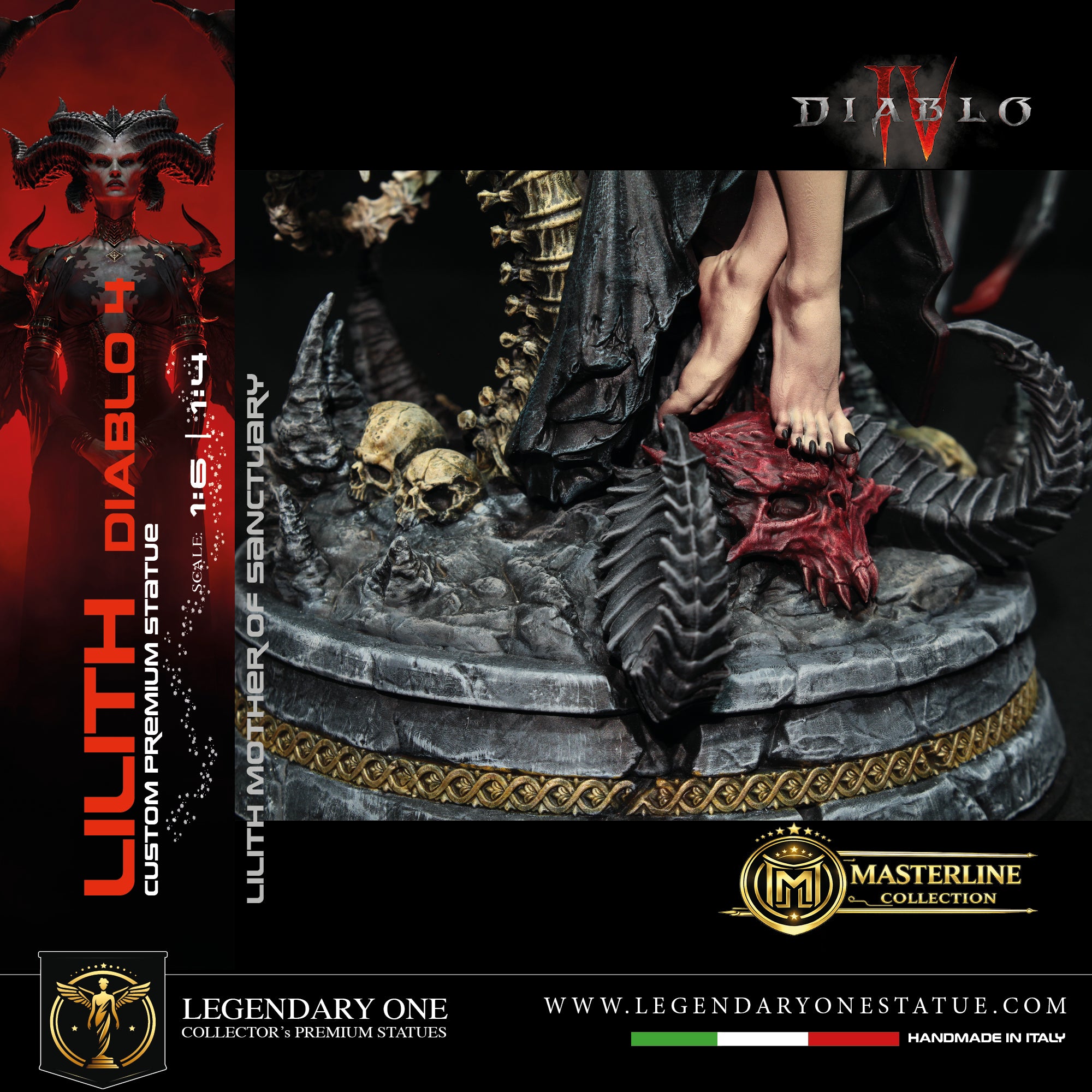 Lilith Statua da Collezione - Diablo IV Figure - Real Game Color - scala 1:6 / 1:4