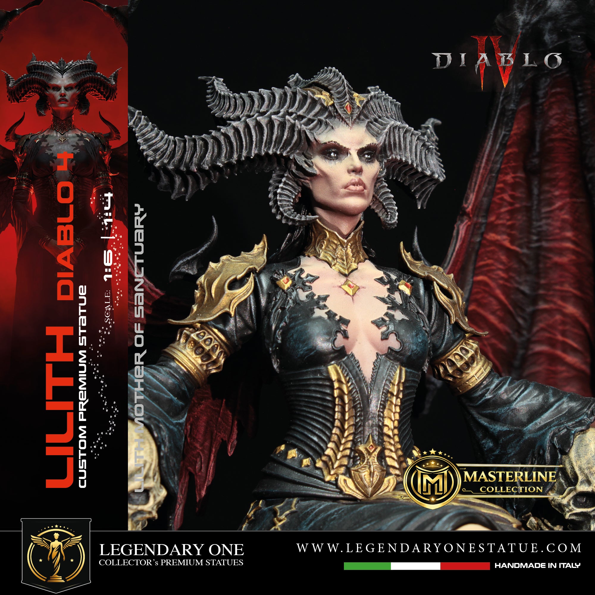 Lilith Statua da Collezione - Diablo IV Figure - Real Game Color - scala 1:6 / 1:4