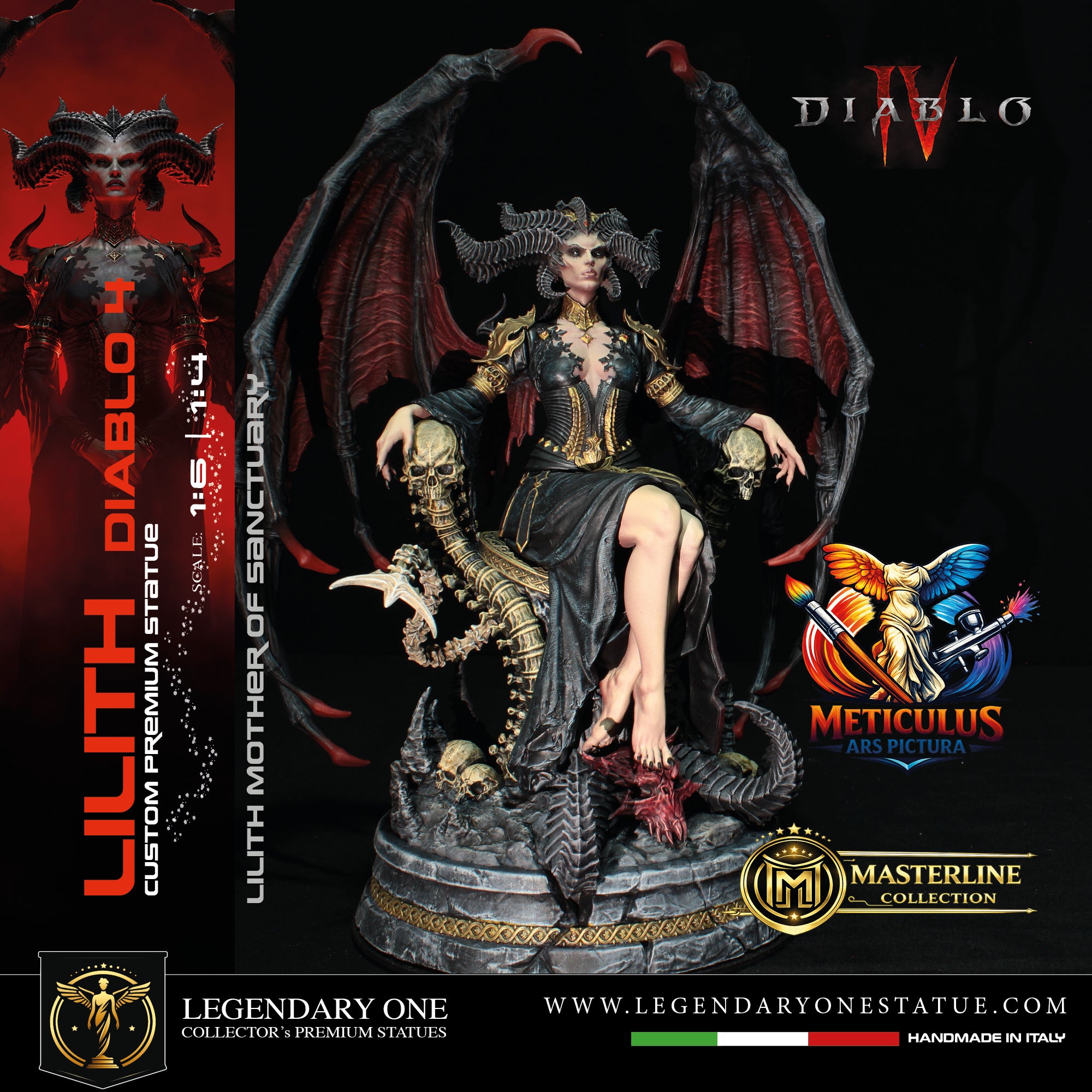 Lilith Statua da Collezione - Diablo IV Figure - Real Game Color - scala 1:6 / 1:4