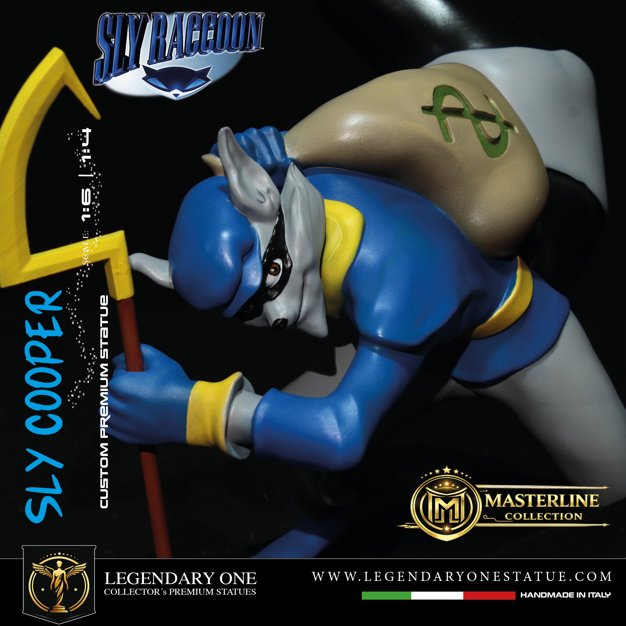 Sly Cooper Statua da collezione - Sly Cooper Figure esclusiva Real Game Color - scala 1:6
