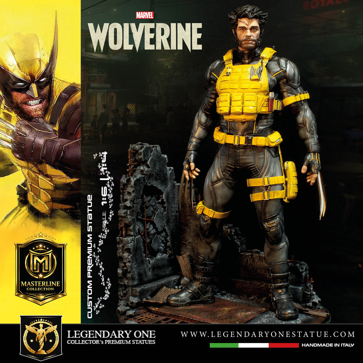 Marvel Wolverine Statua da collezione Esclusiva | Team X Tactical Suit Ed. Masterline Collection - Real Game Color | Scale 1:4 & 1:6