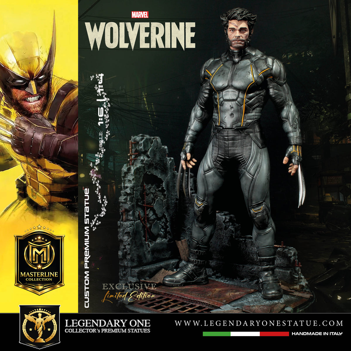 Marvel Wolverine Statua da collezione Esclusiva | Team X Tactical Suit Ed. Masterline Collection - Real Game Color | Scale 1:4 & 1:6