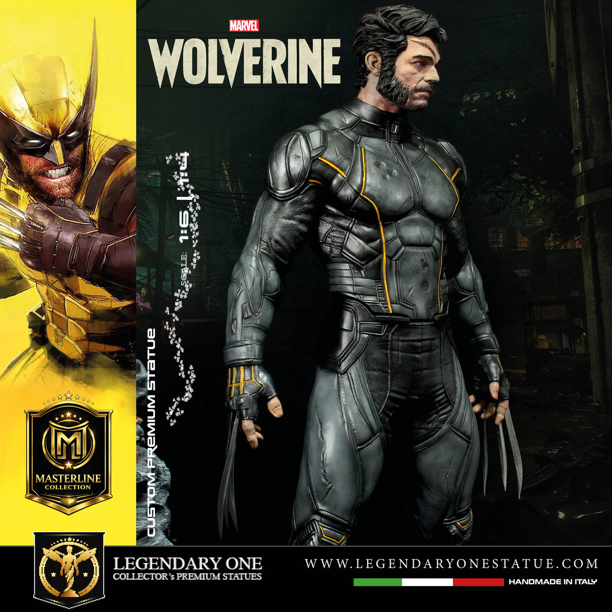 Marvel Wolverine Statua da collezione Esclusiva | Team X Tactical Suit Ed. Masterline Collection - Real Game Color | Scale 1:4 & 1:6