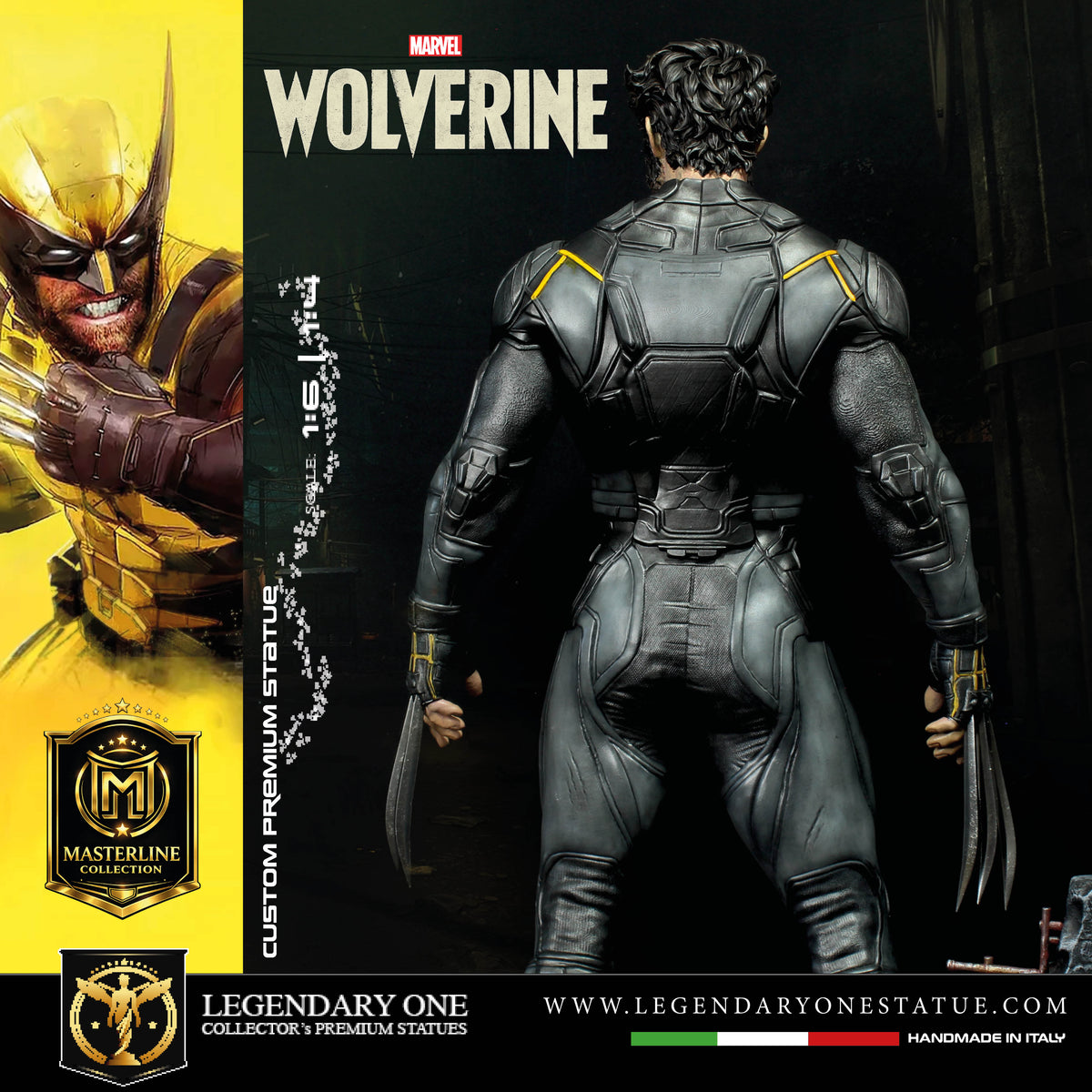 Marvel Wolverine Statua da collezione Esclusiva | Team X Tactical Suit Ed. Masterline Collection - Real Game Color | Scale 1:4 & 1:6