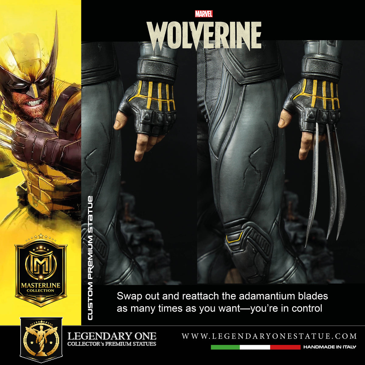 Marvel Wolverine Statua da collezione Esclusiva | Team X Tactical Suit Ed. Masterline Collection - Real Game Color | Scale 1:4 & 1:6