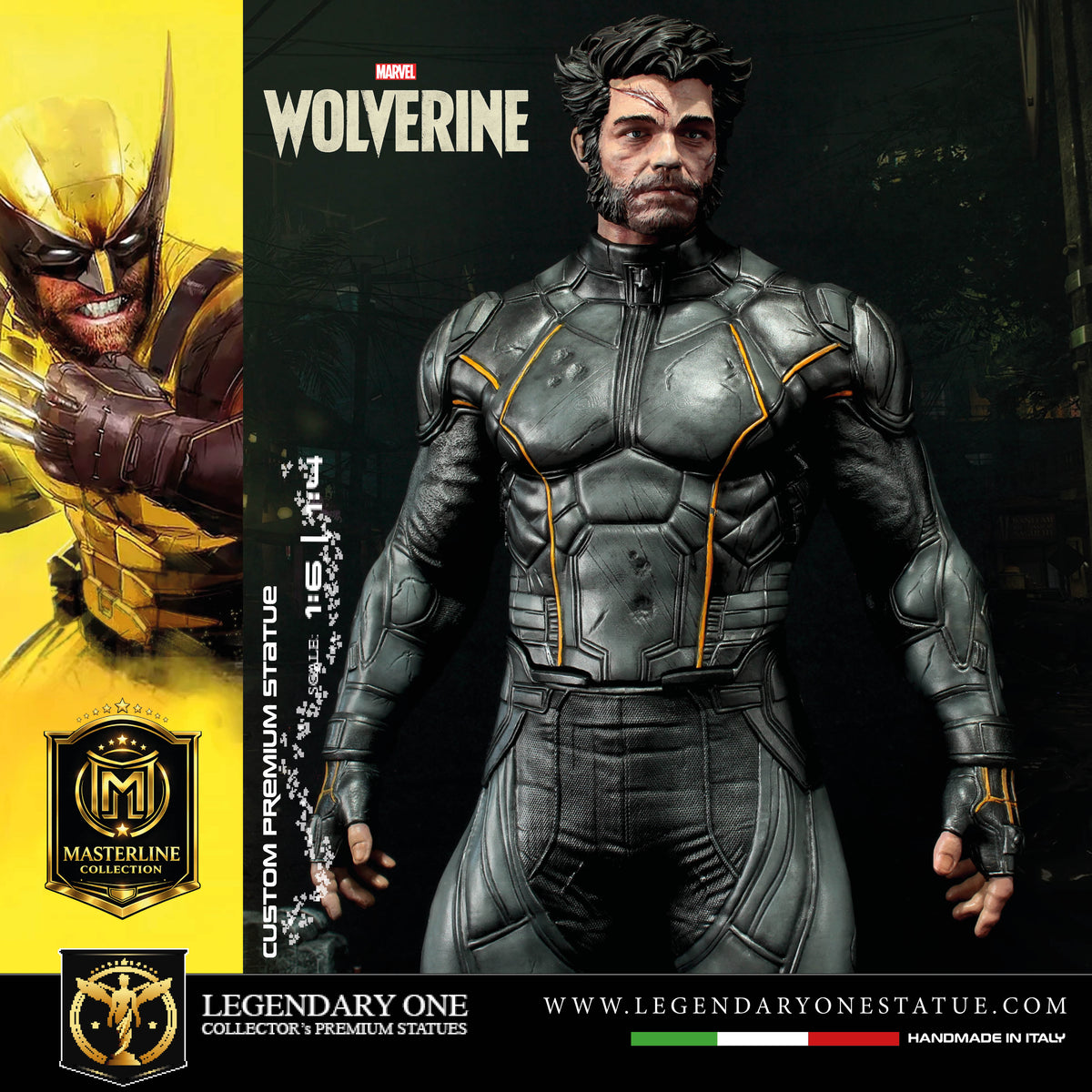 Marvel Wolverine Statua da collezione Esclusiva | Team X Tactical Suit Ed. Masterline Collection - Real Game Color | Scale 1:4 & 1:6