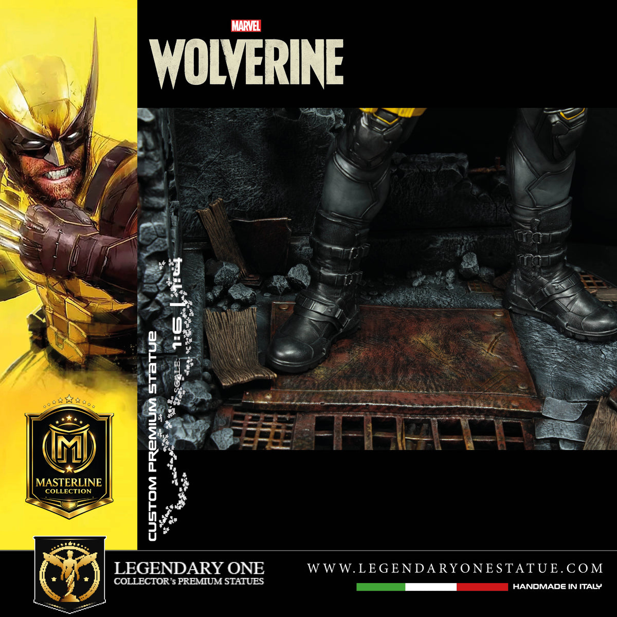 Marvel Wolverine Statua da collezione Esclusiva | Team X Tactical Suit Ed. Masterline Collection - Real Game Color | Scale 1:4 & 1:6