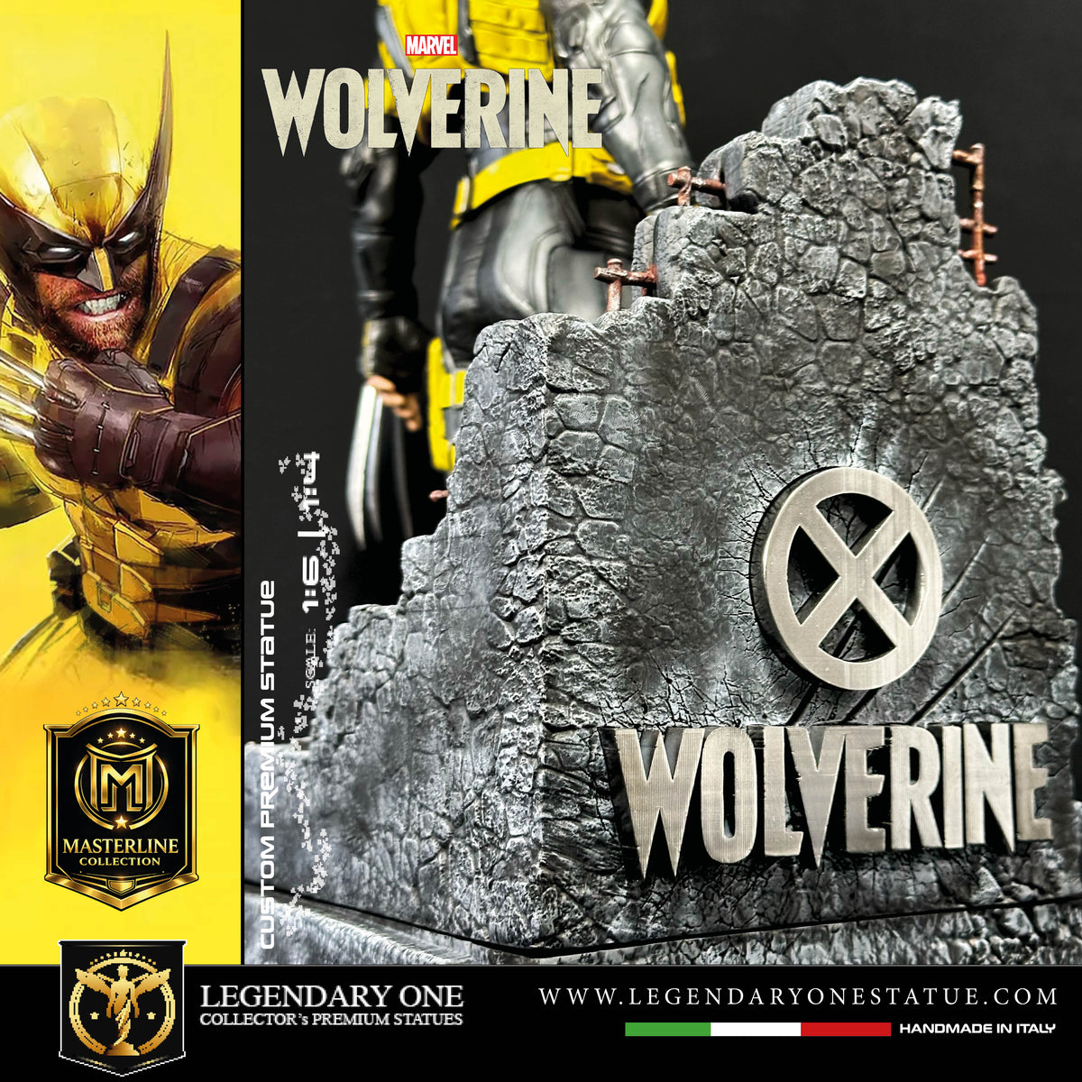 Marvel Wolverine Statua da collezione Esclusiva | Team X Tactical Suit Ed. Masterline Collection - Real Game Color | Scale 1:4 & 1:6