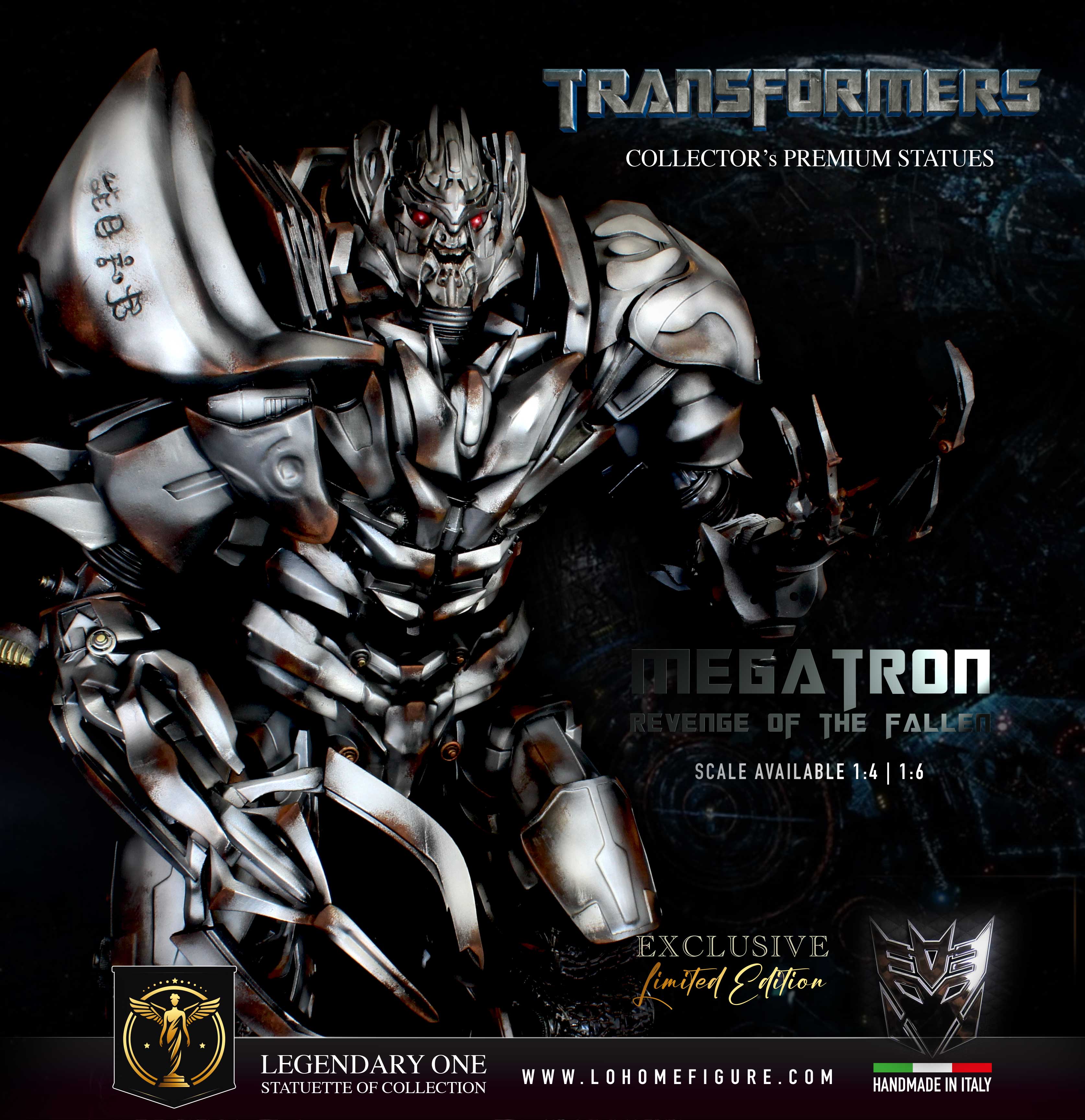 Megatron Collectible Statue - Transformers Revenge of the Fallen – Real Movie Color – Transformers Figure Statue da Collezione - Scala 1:4 / 1:6