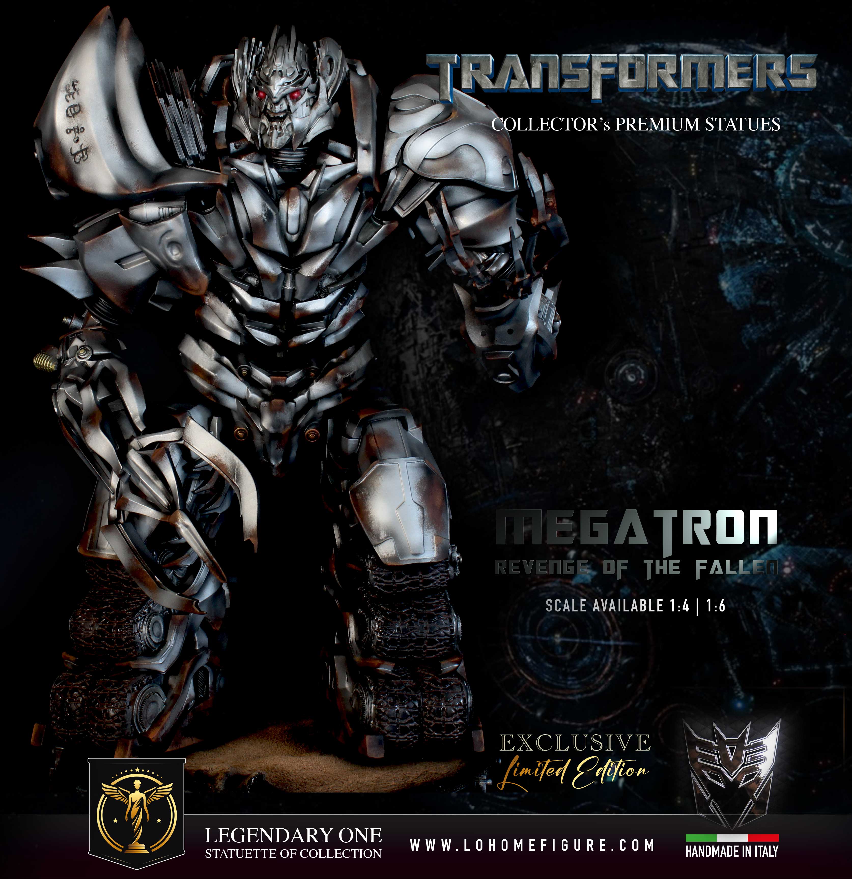 Megatron Collectible Statue - Transformers Revenge of the Fallen – Real Movie Color – Transformers Figure Statue da Collezione - Scala 1:4 / 1:6