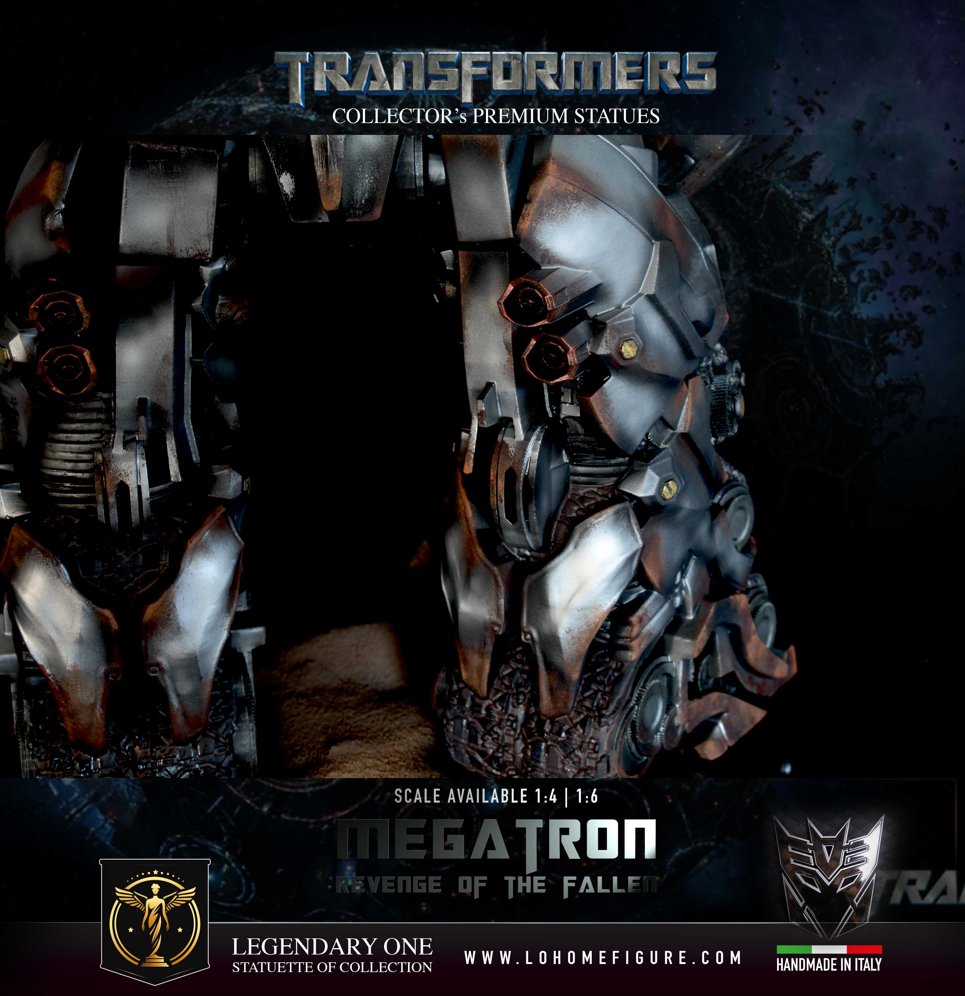 Megatron Collectible Statue - Transformers Revenge of the Fallen – Real Movie Color – Transformers Figure Statue da Collezione - Scala 1:4 / 1:6
