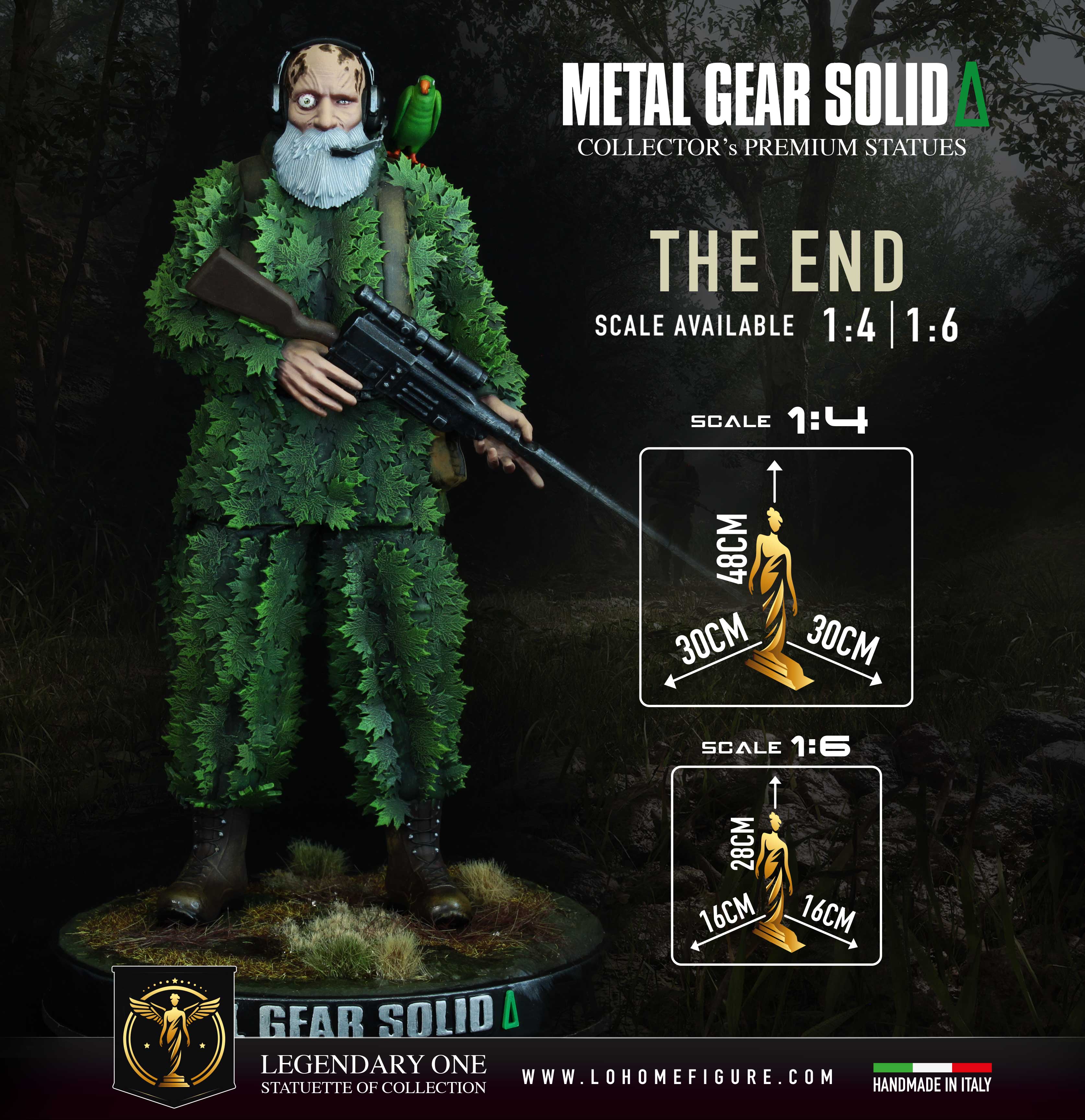 Metal Gear Solid Delta Figure – The End Statua da Collezione – Real Game Color – Sniper Legend Collector Limited Edition – Scala 1:4 / 1:6