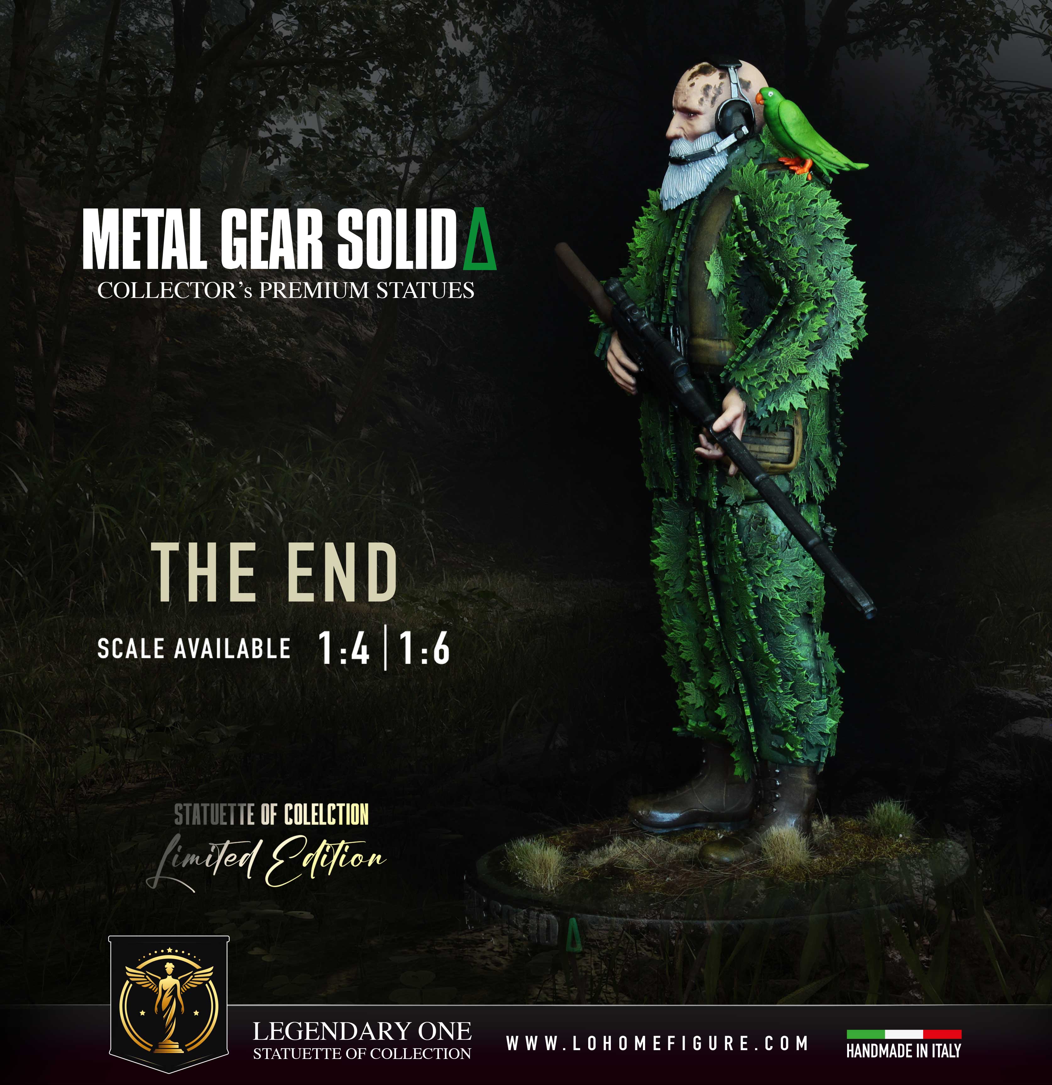 Metal Gear Solid Delta Figure – The End Statua da Collezione – Real Game Color – Sniper Legend Collector Limited Edition – Scala 1:4 / 1:6