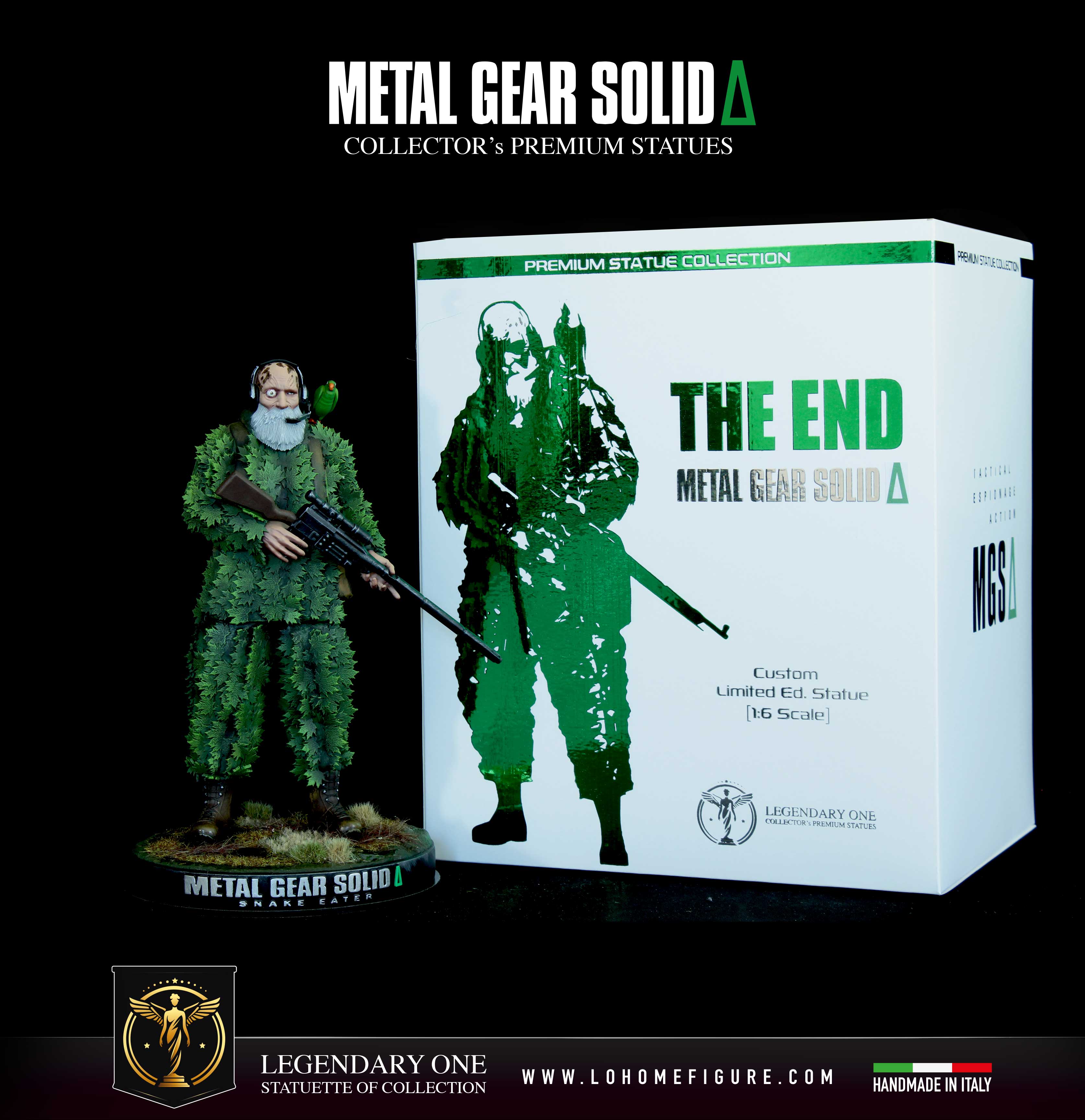 Metal Gear Solid Delta Figure – The End Statua da Collezione – Real Game Color – Sniper Legend Collector Limited Edition – Scala 1:4 / 1:6