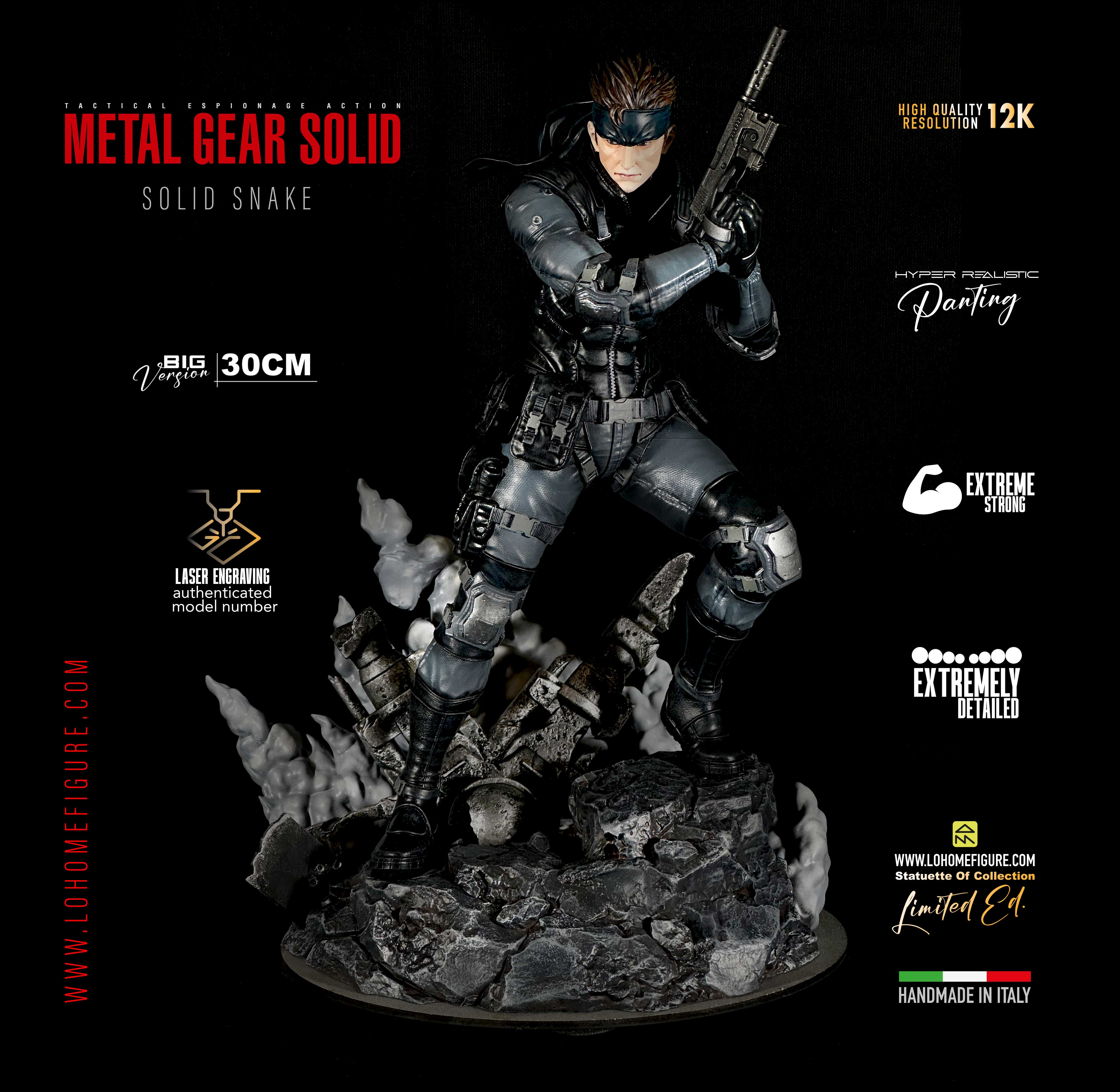 Solid Snake Statua da collezione - Metal Gear Figure Real Game Color - Limited Edition - scala 1:6