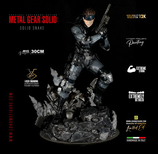 Metal Gear Solid Figure Solid Snake Statua da collezione Snake Eater colorazione realistica High Quality 12K Custom Limited Edition