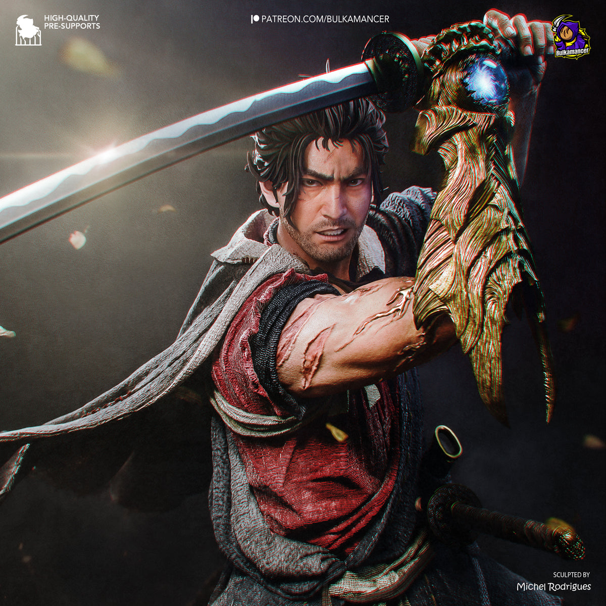 Musashi Onimusha Statua da Collezione 1:6 e 1:4 IceBreaker Series