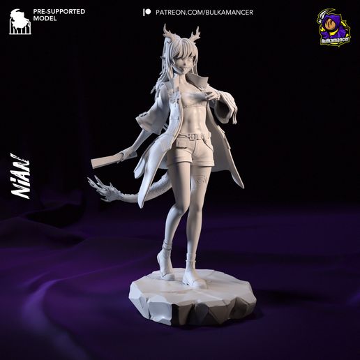 Nian Arknights statua da collezione IceBreaker Series