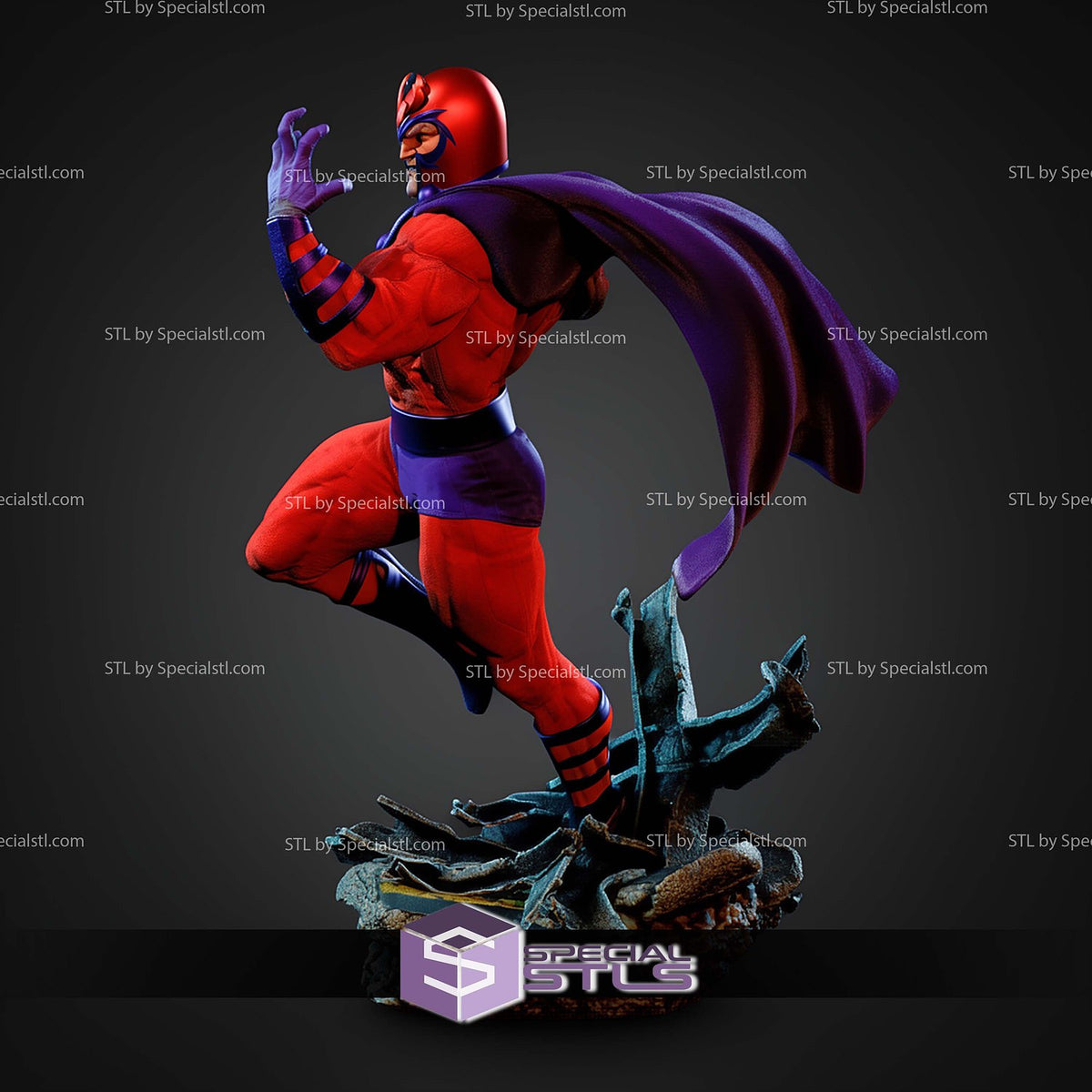 Magneto Classic Comic X-Men dettaglio statua da collezione 3