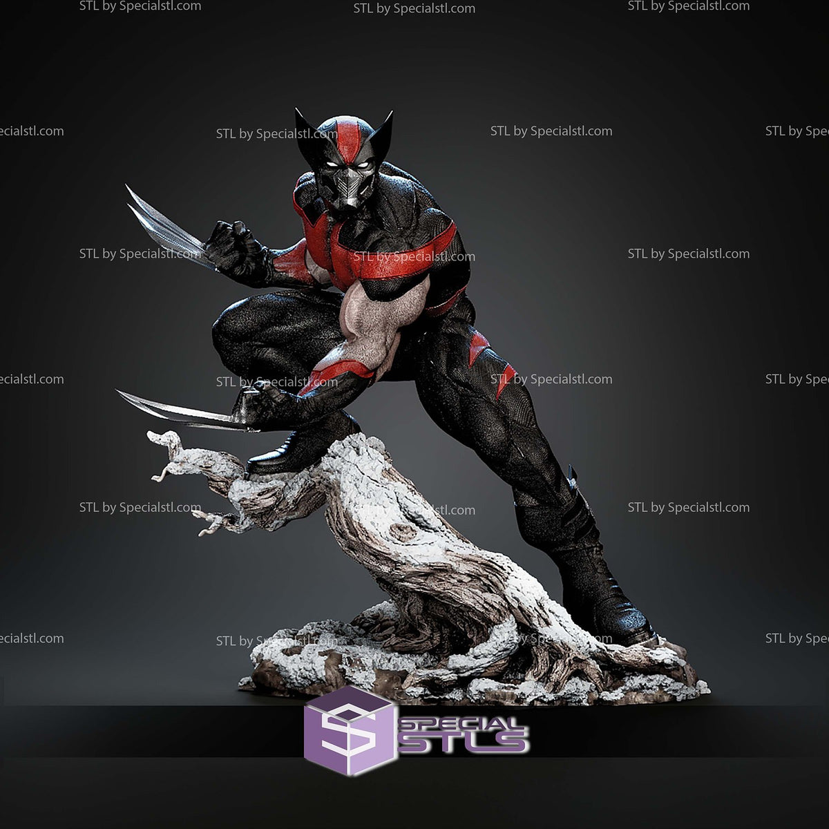 Ultimate Wolverine X-Men statua da collezione IceBreaker Series vista alternativa