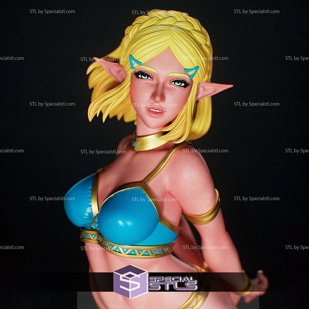 Princess Zelda Short Hair The Legend of Zelda statua da collezione IceBreaker Series