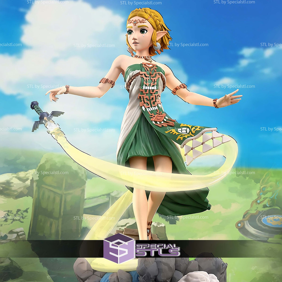 Zelda The Legend of Zelda statua da collezione IceBreaker Series vista alternativa