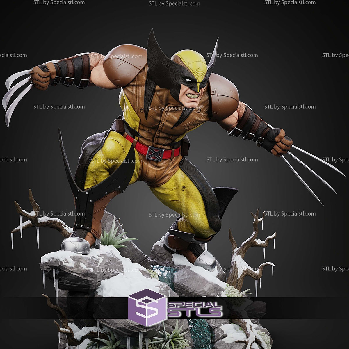 Wolverine Rage Brown Suit X-Men statua da collezione IceBreaker Series