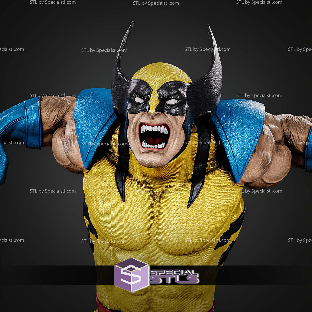Wolverine Classic Action X-Men dettaglio statua da collezione 3