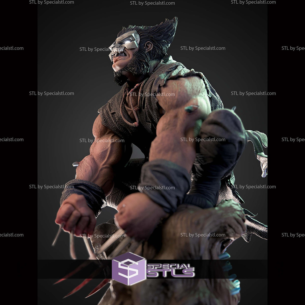 Wolverine Age Of Revelation X-Men dettaglio statua da collezione 4