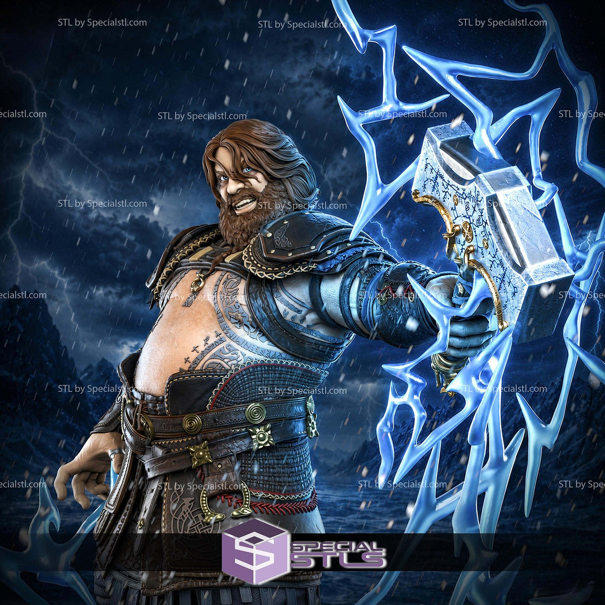 Thor God Of War Fat God of War statua da collezione IceBreaker Series
