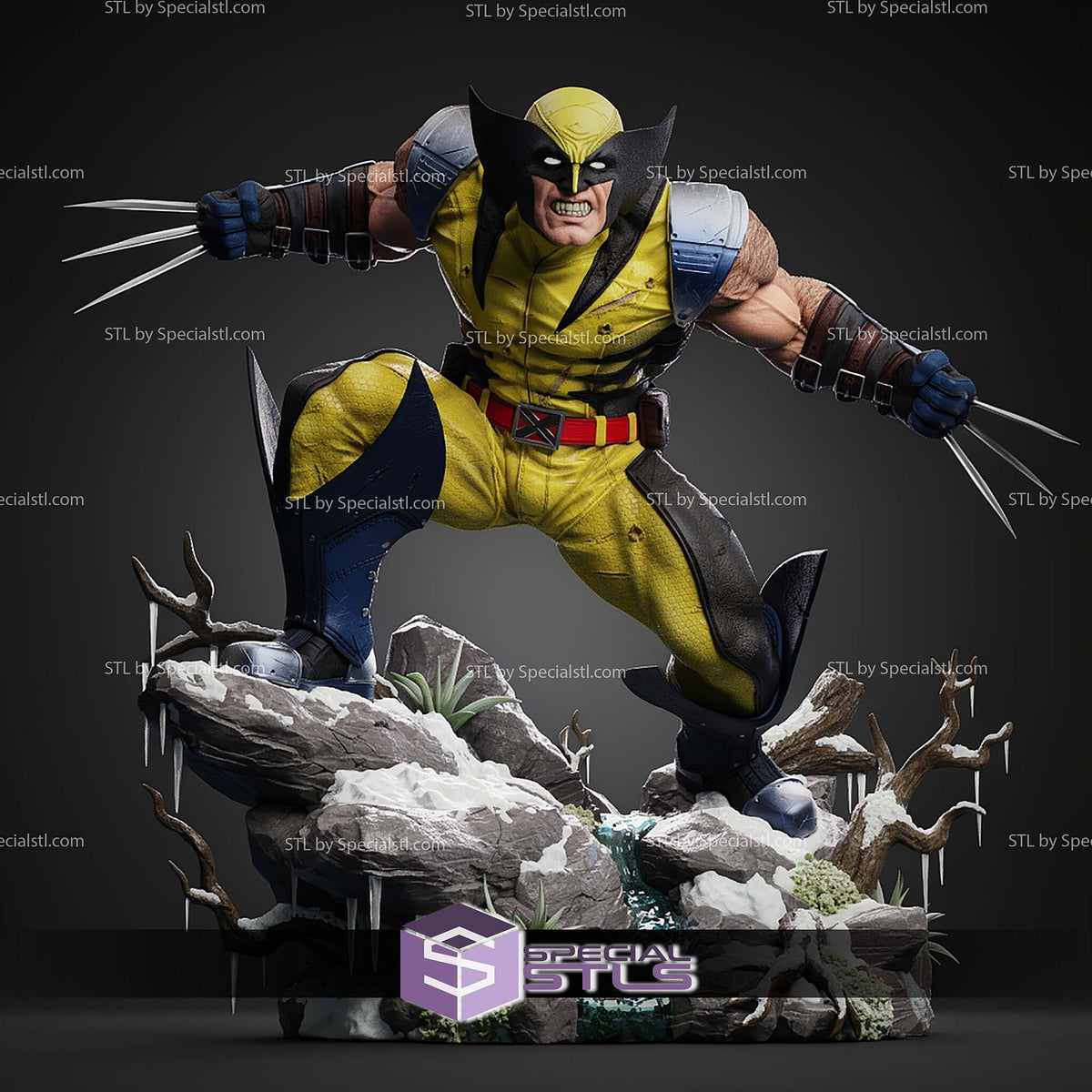 Wolverine Rage Yellow Suit V2 X-Men statua da collezione IceBreaker Series