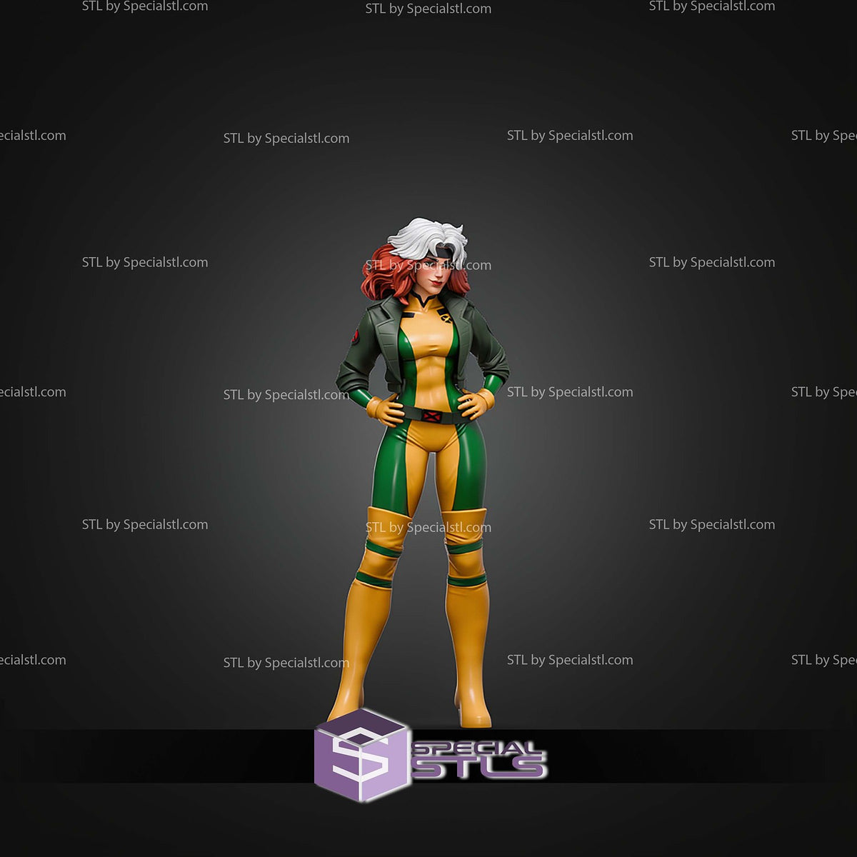 Rogue X-Men dettaglio statua da collezione 4