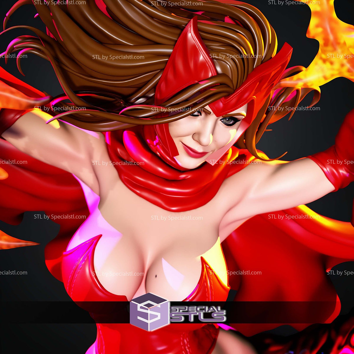 Scarlet Witch Semi Realistic Marvel statua da collezione IceBreaker Series