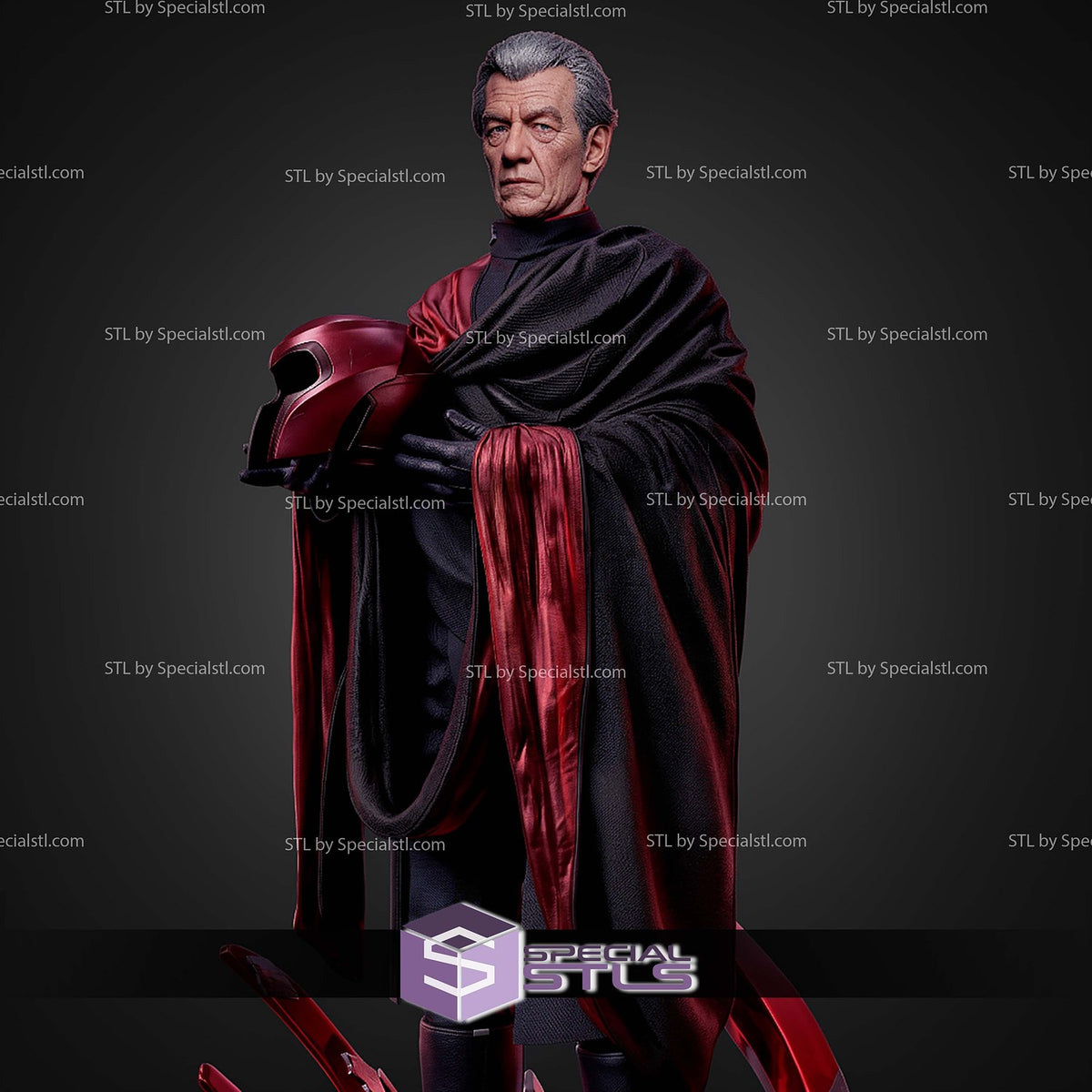 Magneto Ian Mckellen X-Men dettaglio statua da collezione 3
