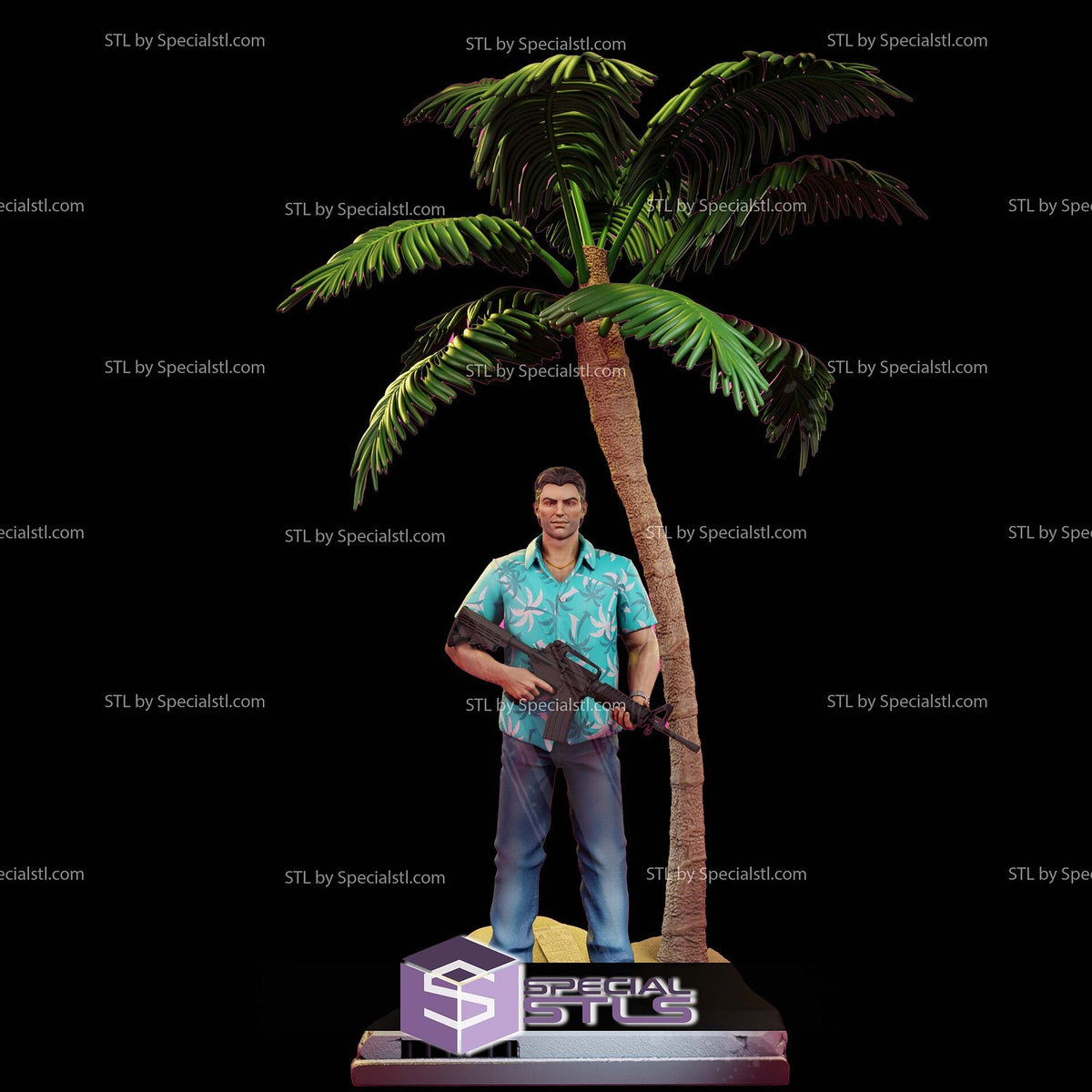 Tommy Vercetti GTA Vice City statua da collezione IceBreaker Series