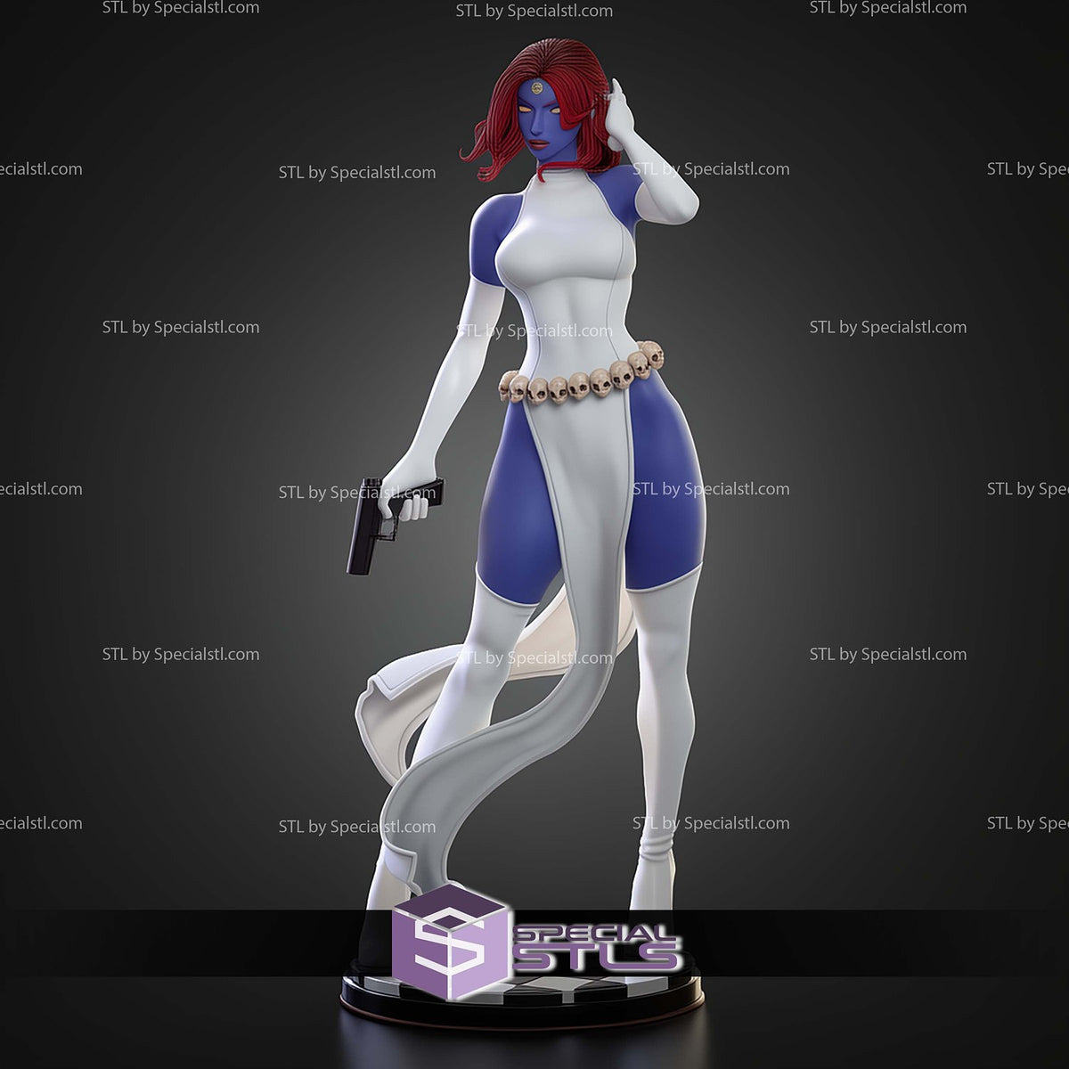 Mystique with Gun X-Men statua da collezione IceBreaker Series vista alternativa