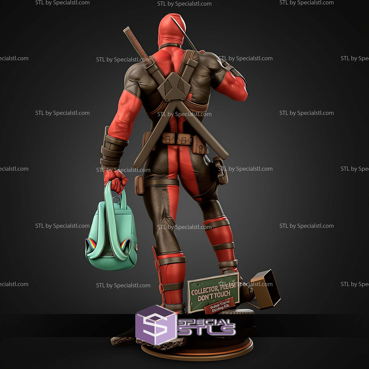Deadpool Unicorn School Marvel dettaglio statua da collezione 4