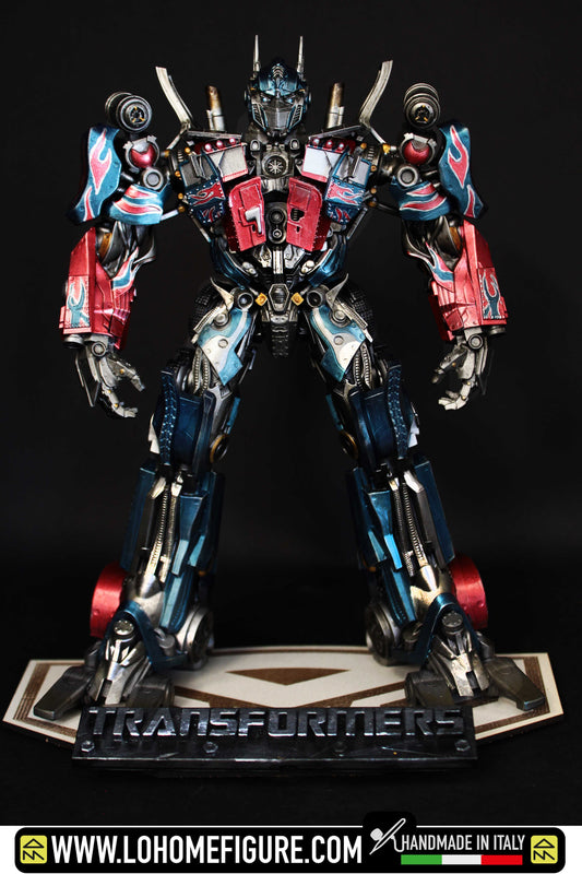 Optimus Prime Action Figure, Transformers Statua da collezione esclusiva di Nemesis Prime Icona Robot, Real cinematic, 28 cm, Made in Italy