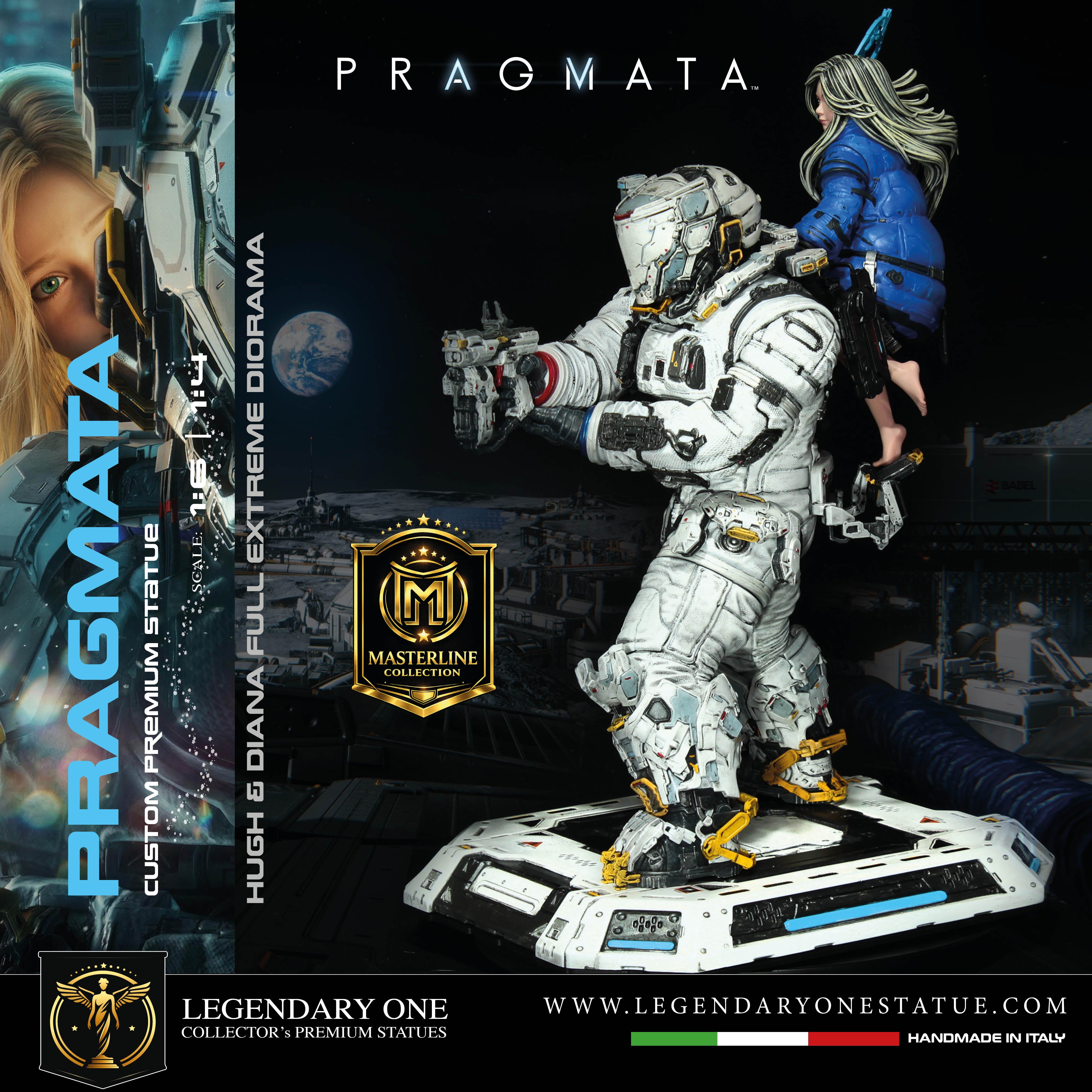 Pragmata Statua da Collezione Esclusiva - Hugh & Diana Diorama Figure - Real Game Color - scala 1:6 / 1:4