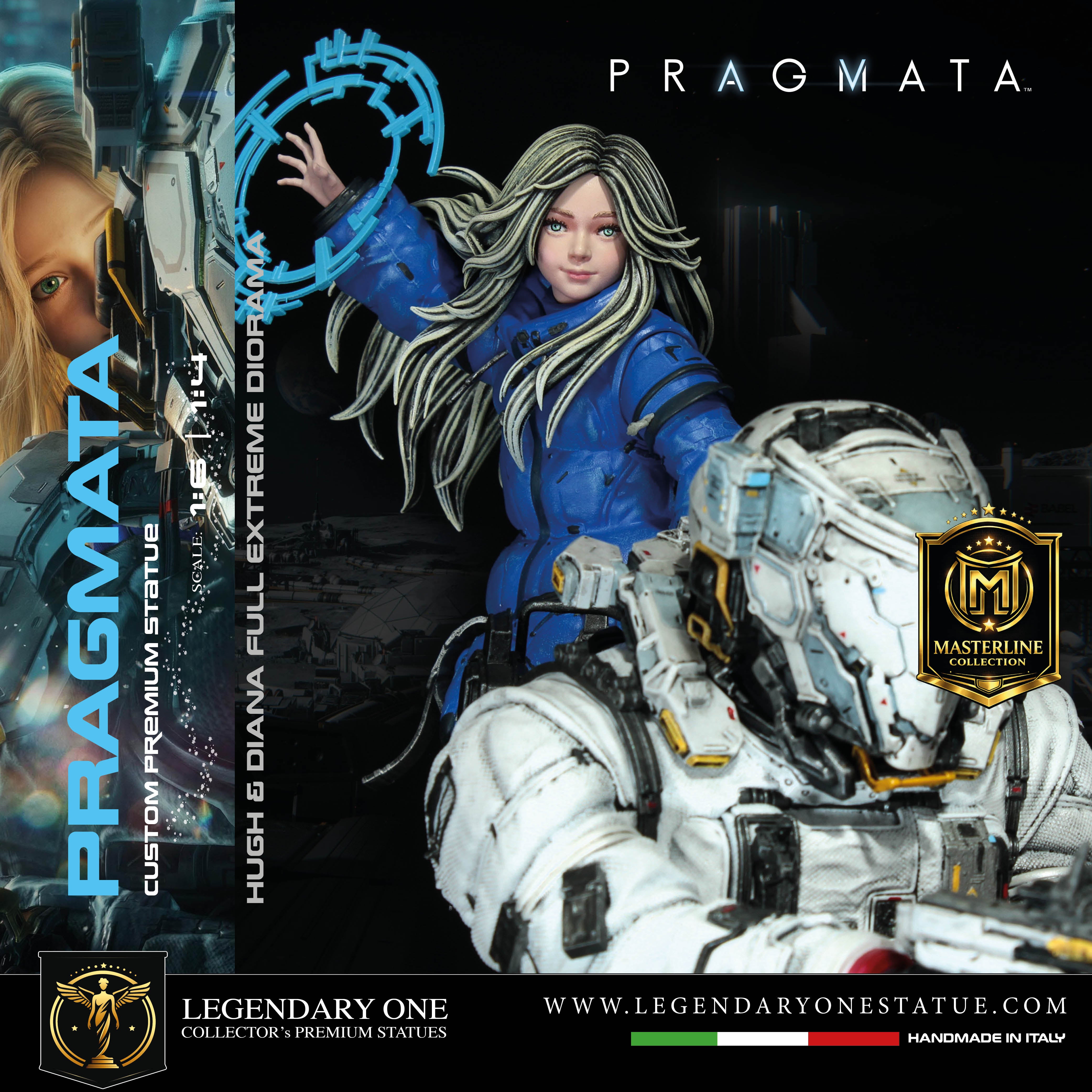 Pragmata Statua da Collezione Esclusiva - Hugh & Diana Diorama Figure - Real Game Color - scala 1:6 / 1:4