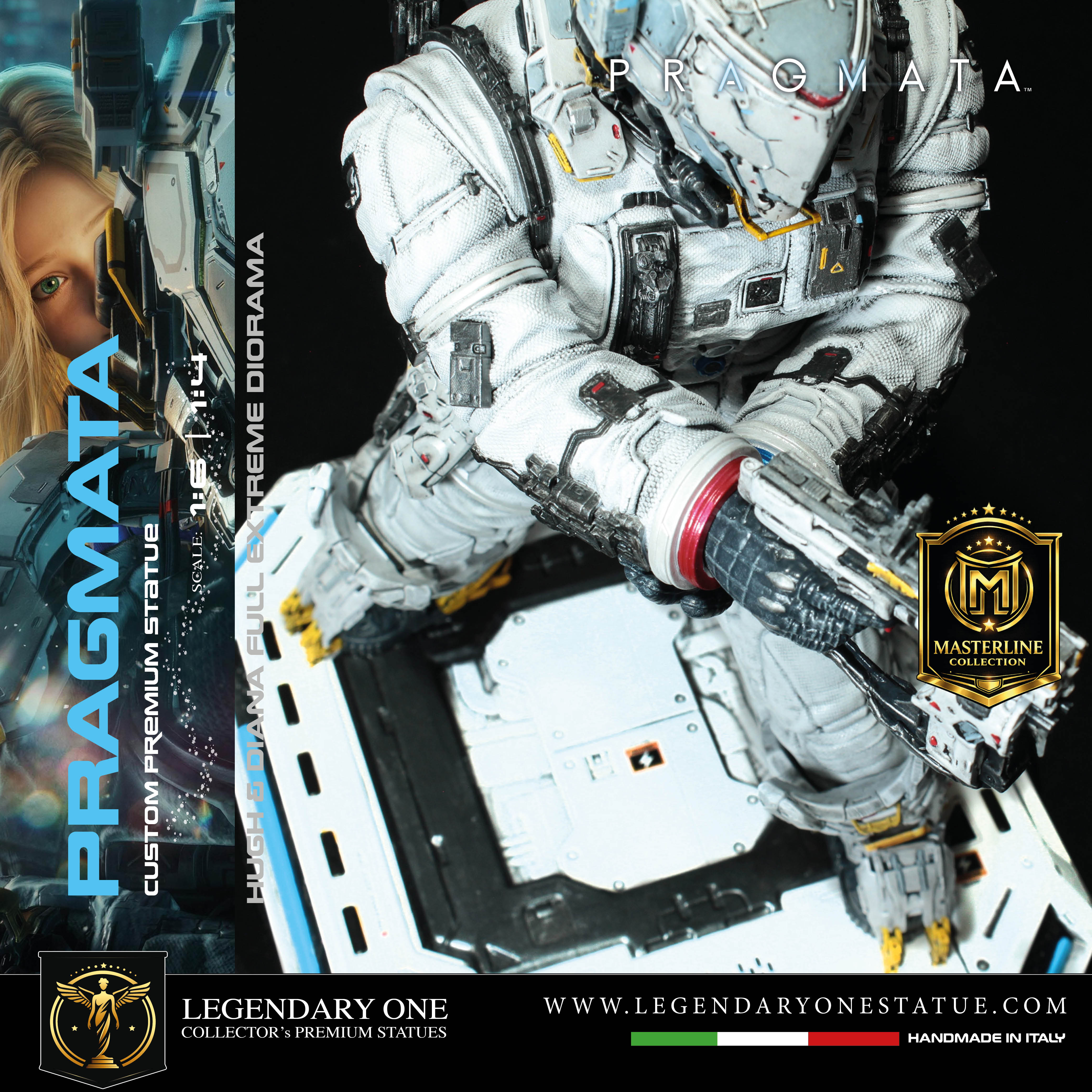 Pragmata Statua da Collezione Esclusiva - Hugh & Diana Diorama Figure - Real Game Color - scala 1:6 / 1:4
